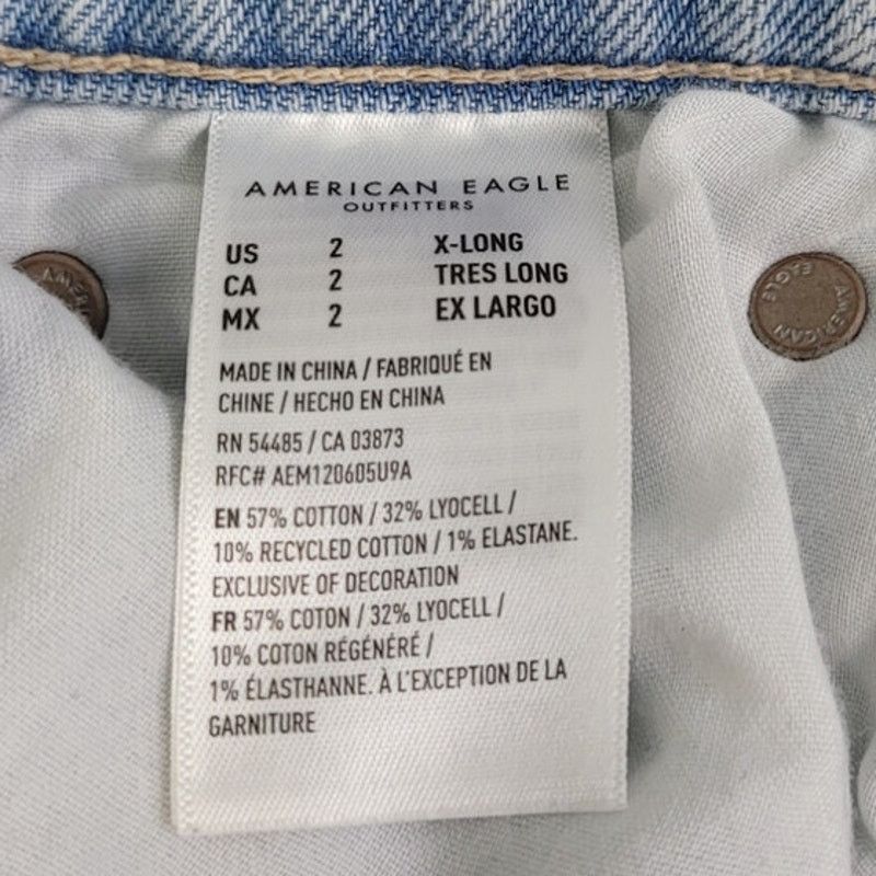 American Eagle Outfitters New American Eagle Size 2 High Rise Straight Denim Jeans Size 26" / US 2 / IT 38 - 7 Thumbnail