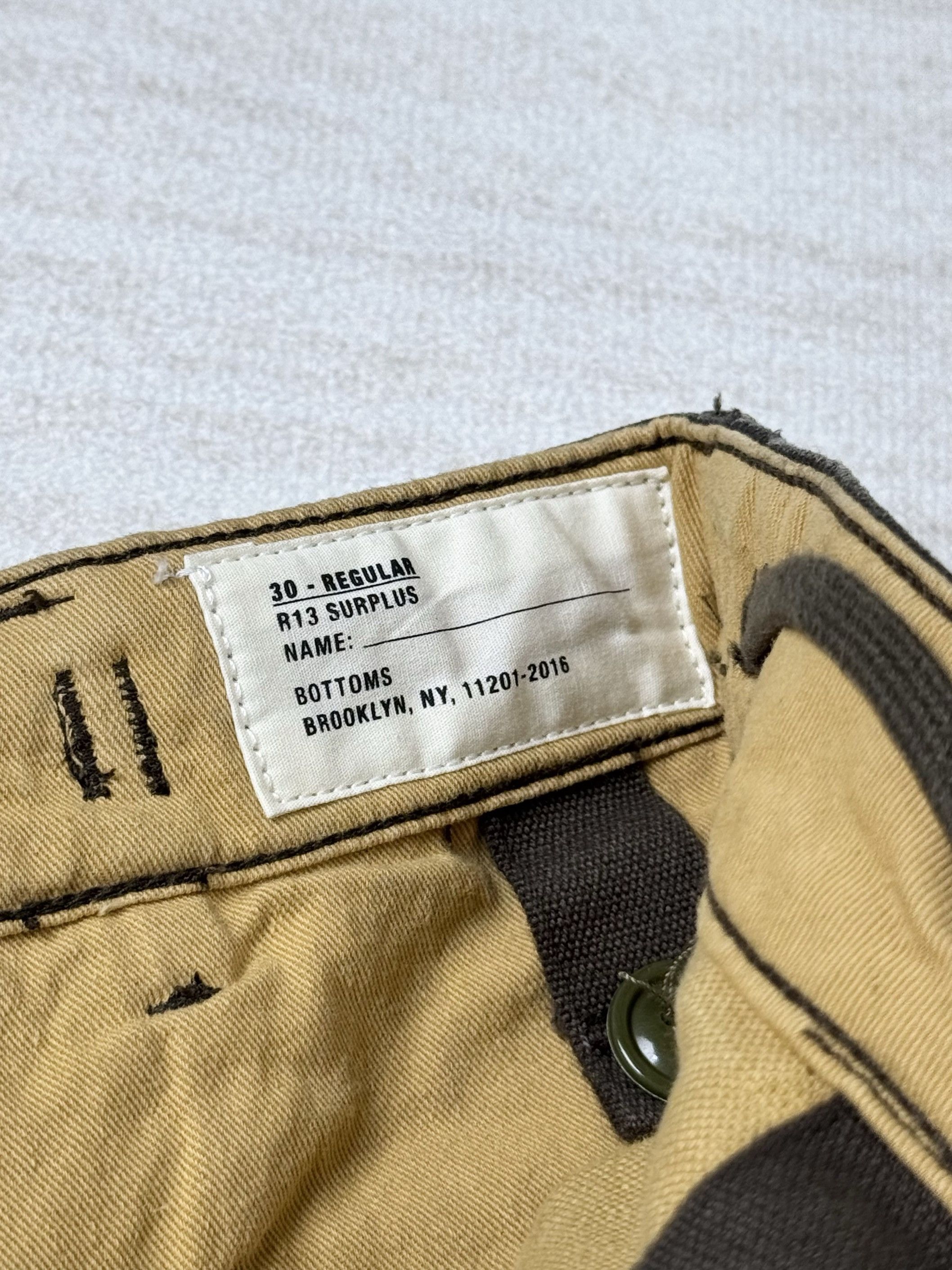 R13 UNWORN* R13 MARK MILITARY CARGO PANTS - BLACK CANVAS Size US 30 / EU 46 - 8 Thumbnail