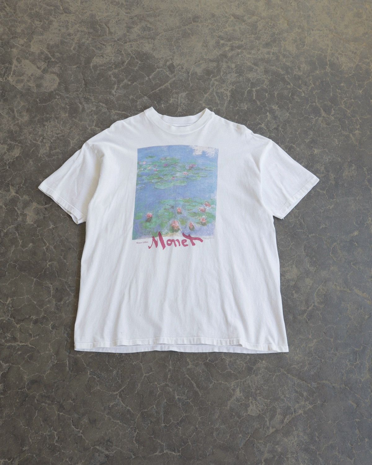 Vintage Vintage 90s Monet Lily Pad San Francisco White Art Rare Tee Size US XL / EU 56 / 4 - 1 Thumbnail