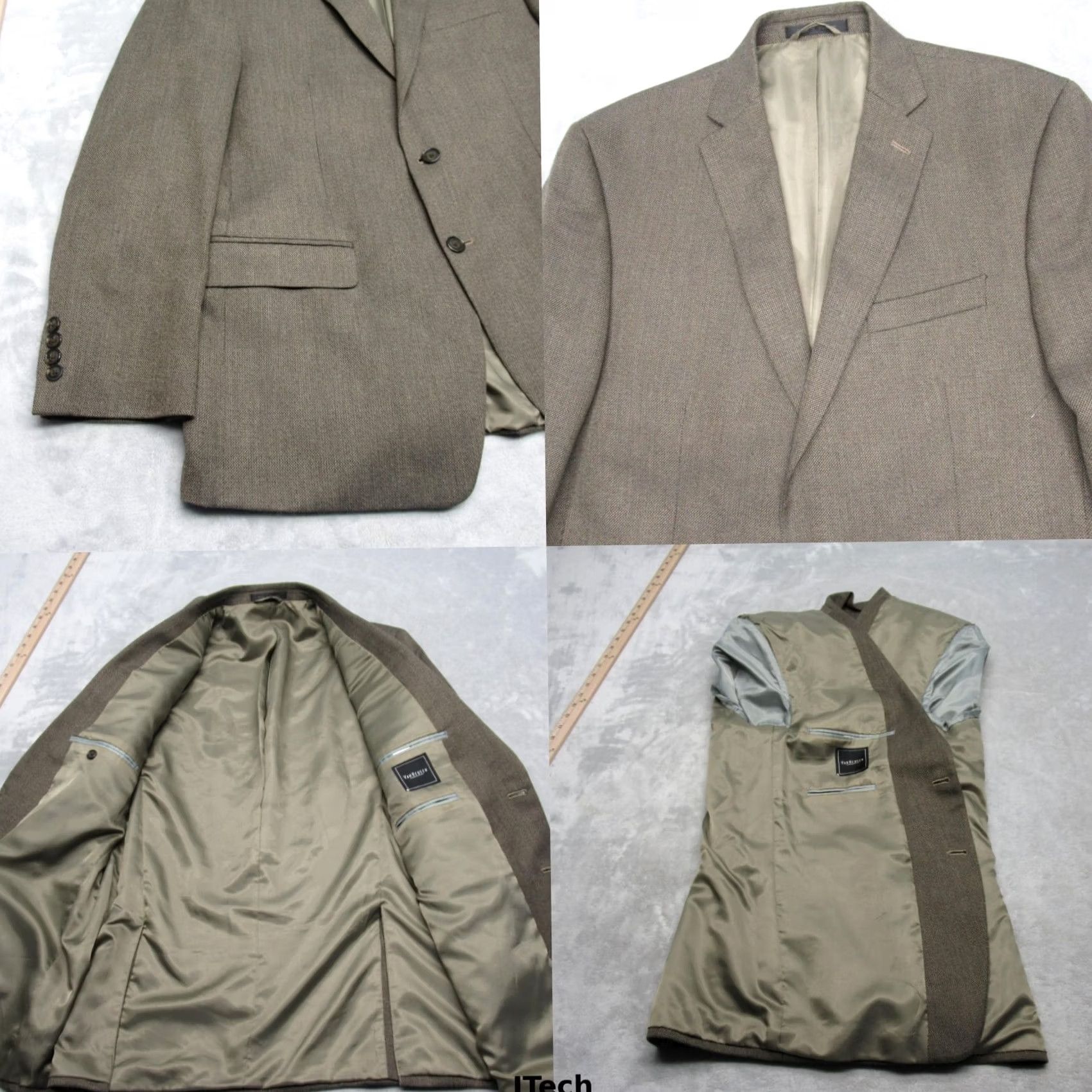 Van Heusen Van Heusen Blazer Mens 42R Dark Brown Sport Coat Pockets 2 Button 2 Vents NEW Size 42R - 2 Thumbnail