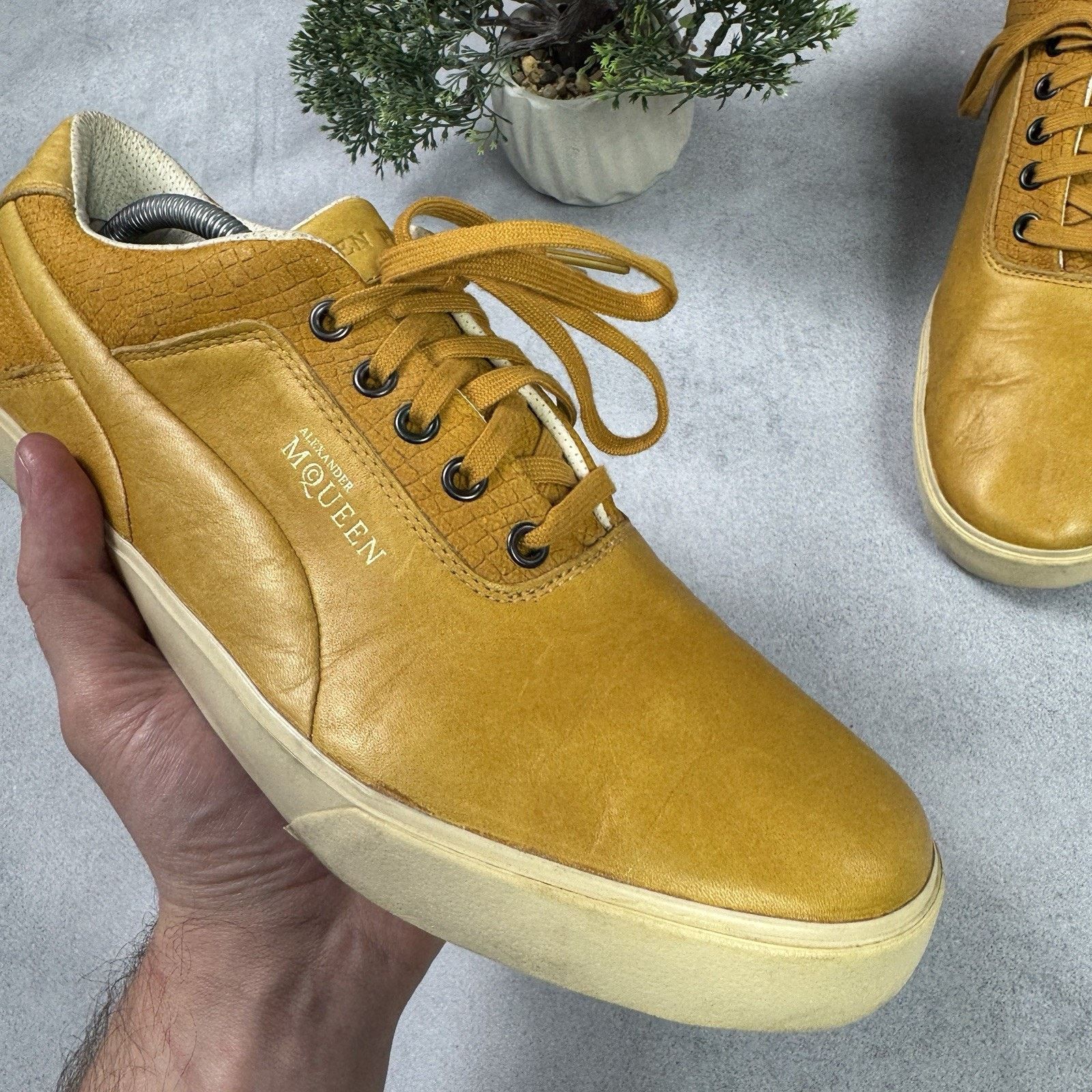 Puma Vintage Puma x Alexander McQueen Low Top Leather Shoes Size US 12 / EU 45 - 5 Thumbnail