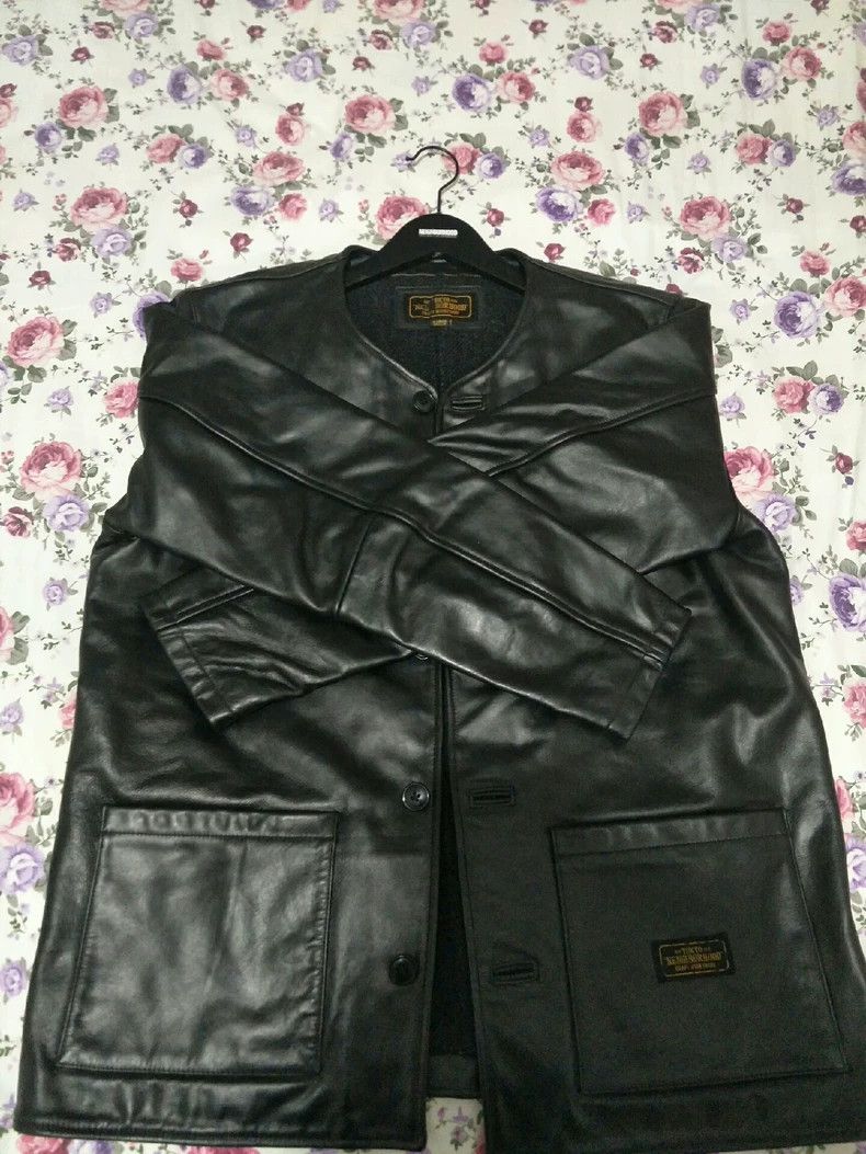 Neighborhood NBHD Leather Jacket 2XL Yu Wenle Style - dmc Size US XXL / EU 58 / 5 - 1 Thumbnail