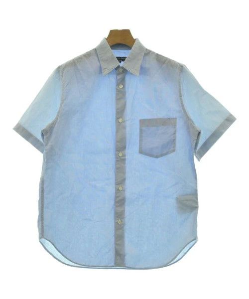 Comme des Garcons Homme Shirt Cotton Linen Chest Pocket Plain Short Sleeve Blue Size US M / EU 48-50 / 2 - 1 Thumbnail
