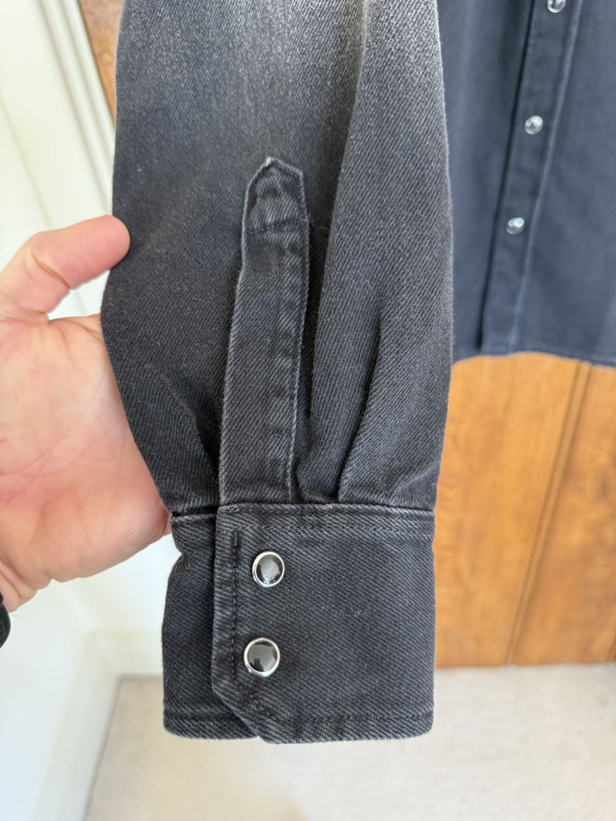 Maison Margiela Martin Margiela MM6 metal tip faded weatern denim shirt Size US S / EU 44-46 / 1 - 16 Thumbnail