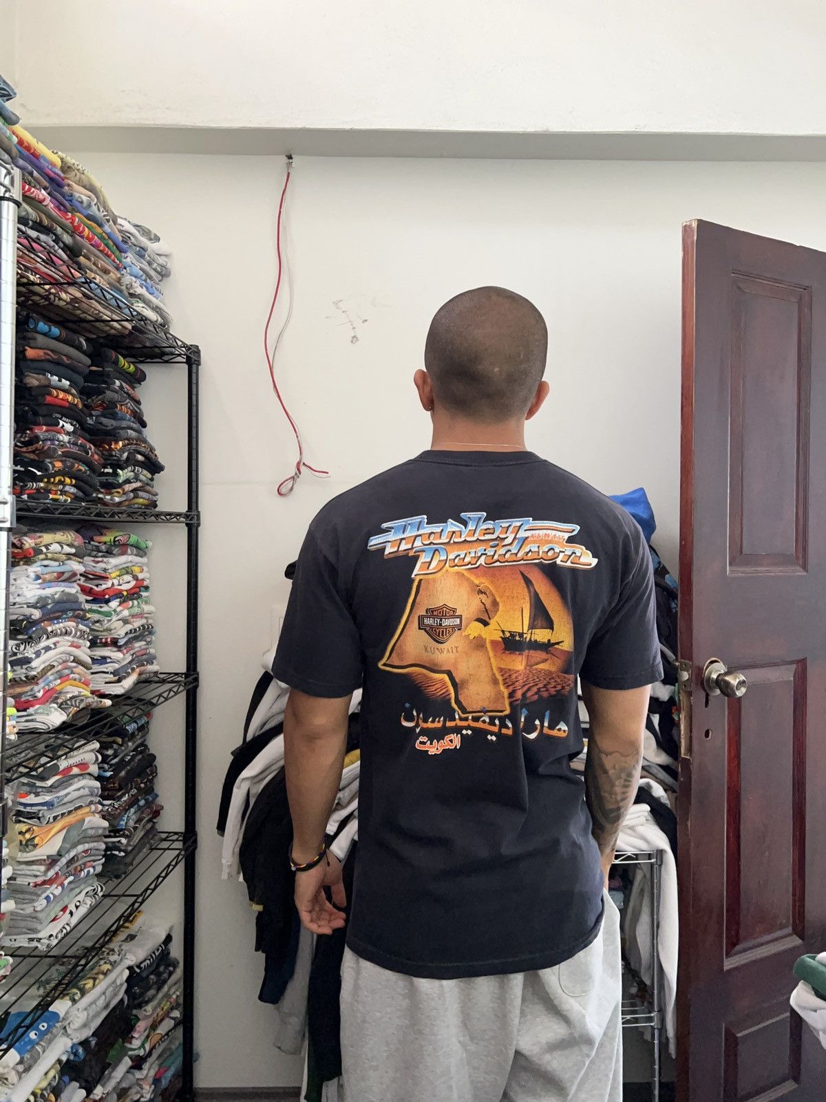 Harley Davidson 2004 H-D Kuwait Arab Tee Size US L / EU 52-54 / 3 - 3 Thumbnail