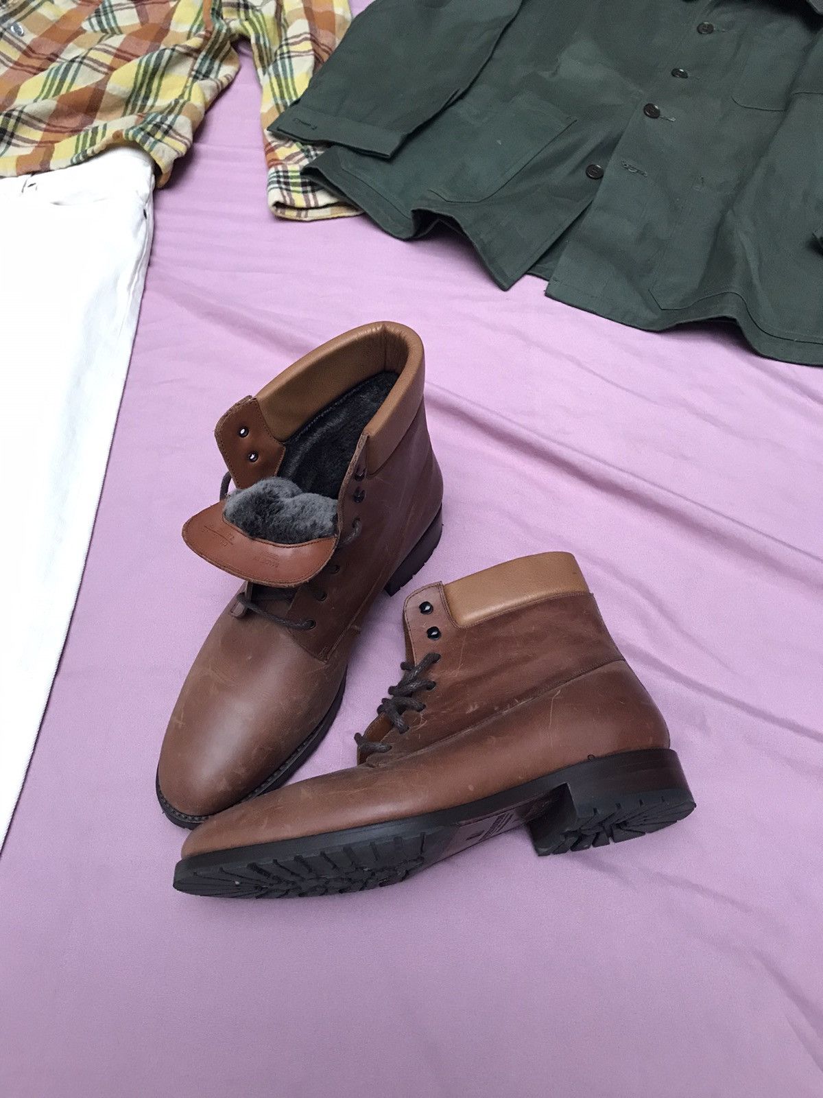 Other LAMBSKIN SHOEPASSION BOOTS VEG TANNED OILY LEATHER Size US 8.5 / EU 41-42 - 10 Thumbnail