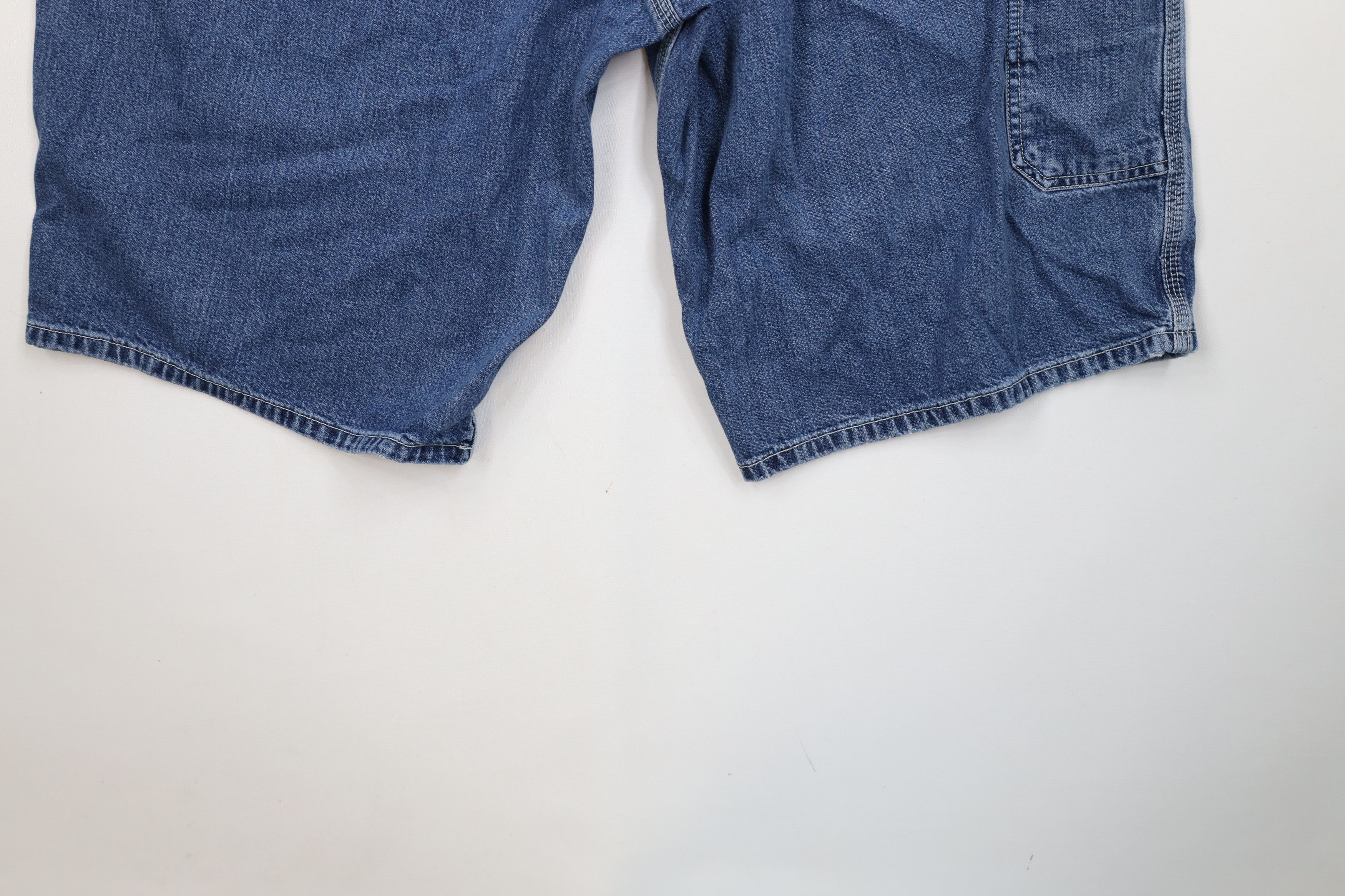 Calvin Klein Vintage 90s Calvin Klein Baggy Dungaree Denim Jean Shorts Size US 38 / EU 54 - 13 Thumbnail