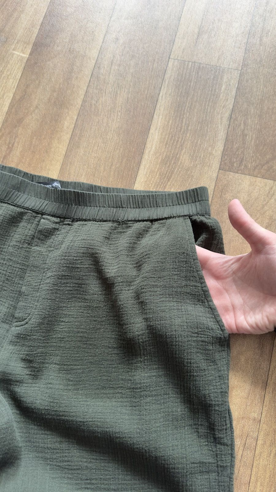 Gudrun Sjoden Gudrun Sjödén Relaxed Fit Textured Muslin Pants Green M Size 30" / US 8 / IT 44 - 4 Thumbnail