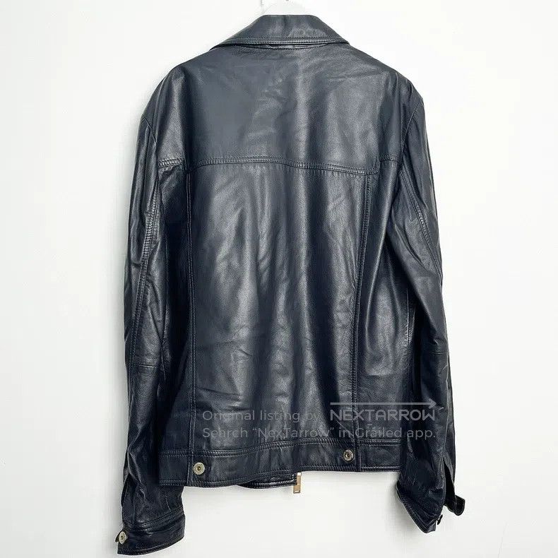 Versace Versace Dark blue full leather motorcycle jacket Size US M / EU 48-50 / 2 - 2 Thumbnail
