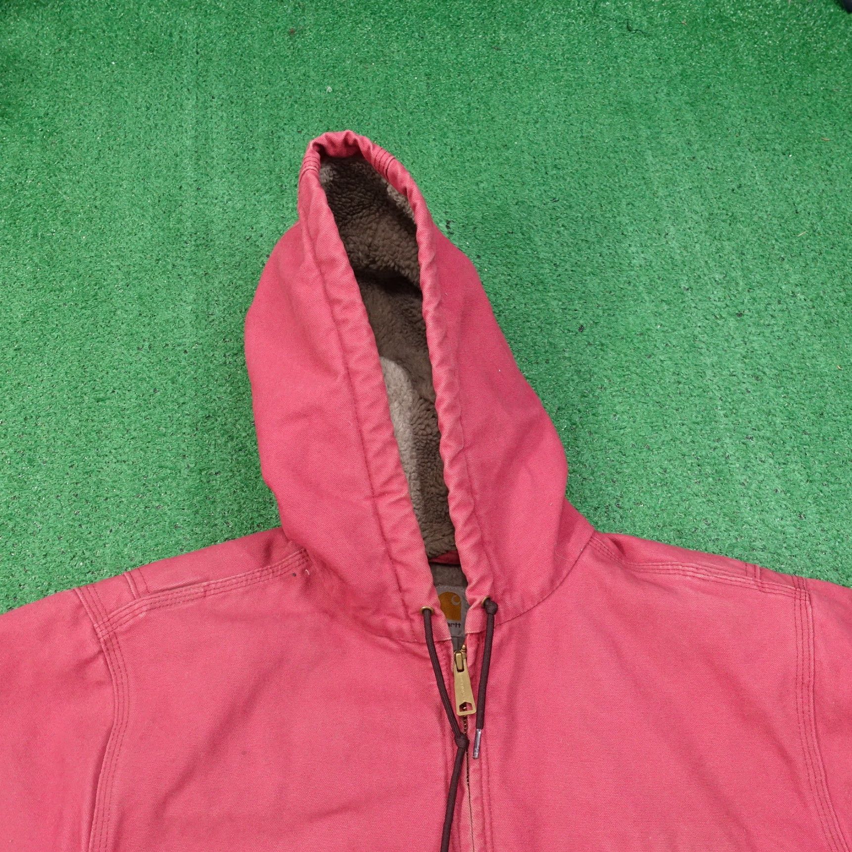 Carhartt VINTAGE Carhartt Sierra Jacket Bomber Hoodie Adult 2XL Red Sherpa Lined Casual Women's Size XXL / US 16-18 / IT 52-54 - 2 Thumbnail