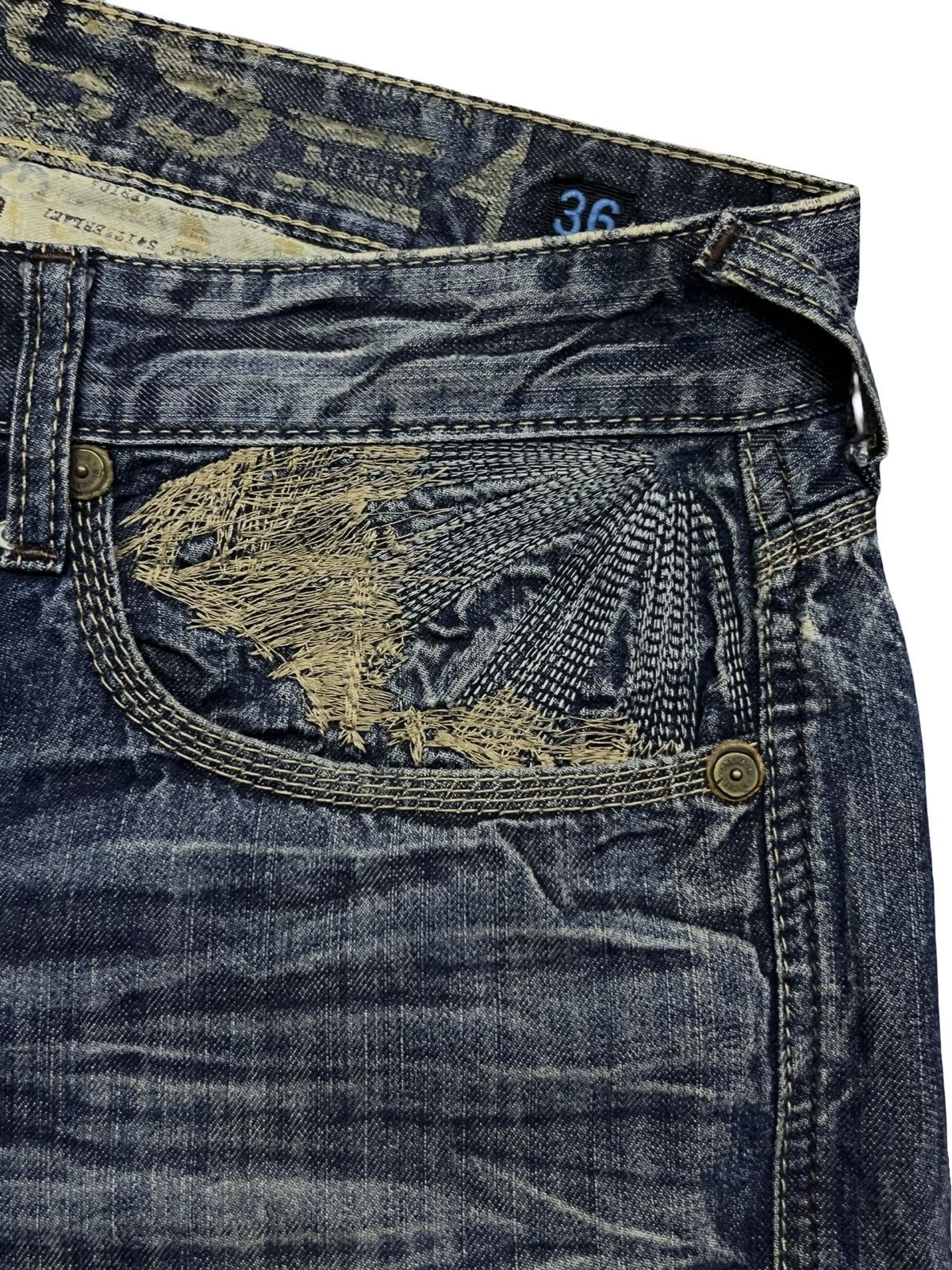Guess Vintage GUESS Rebel Stretching Denim Jeans Made in USA W37 Size US 37 - 9 Thumbnail