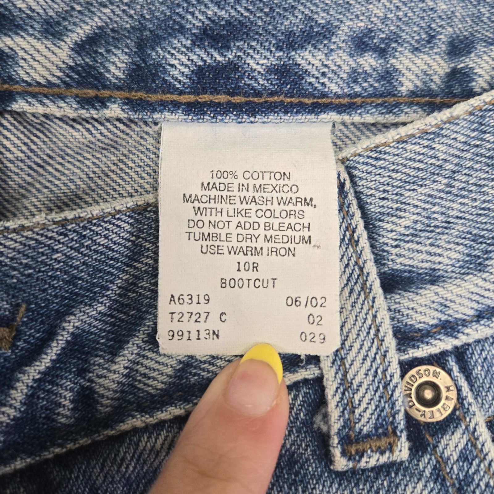 Harley Davidson 2002 Harley-Davidson Bootcut Jeans Light Wash Size 10R Size 32" / US 10 / IT 46 - 6 Thumbnail
