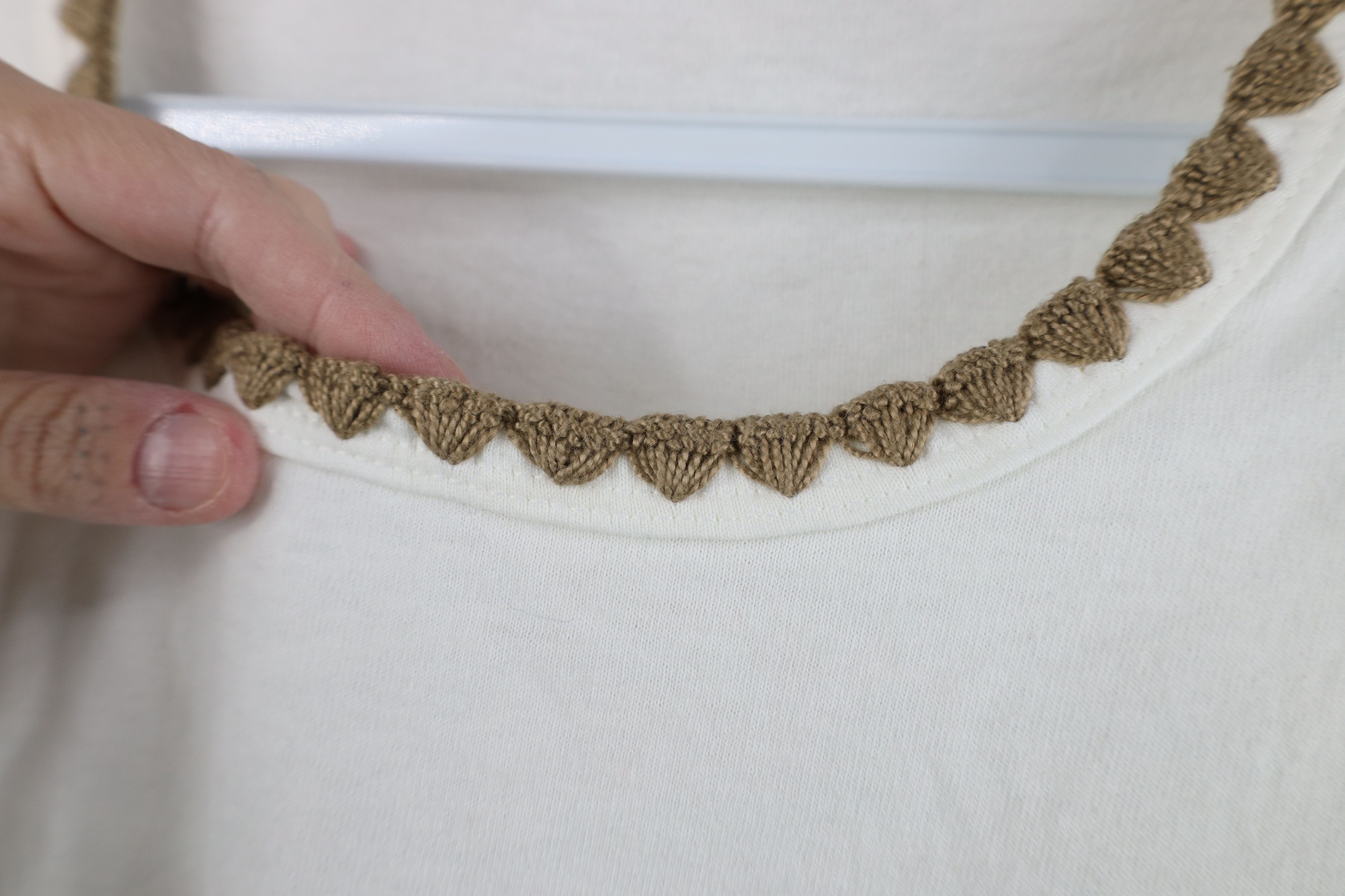 Vintage Vintage 90s Streetwear Scallop Collar Blank T-Shirt USA Size XXL / US 16-18 / IT 52-54 - 7 Thumbnail