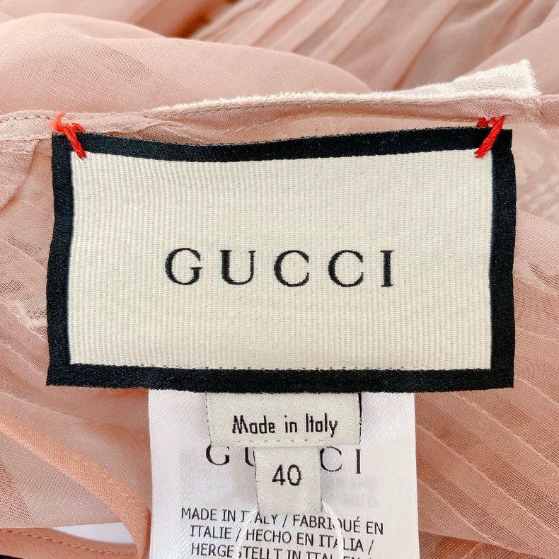 Gucci Gucci Lace collared organza silk dress 2504-Nextarrow Size S / US 4 / IT 40 - 7 Thumbnail