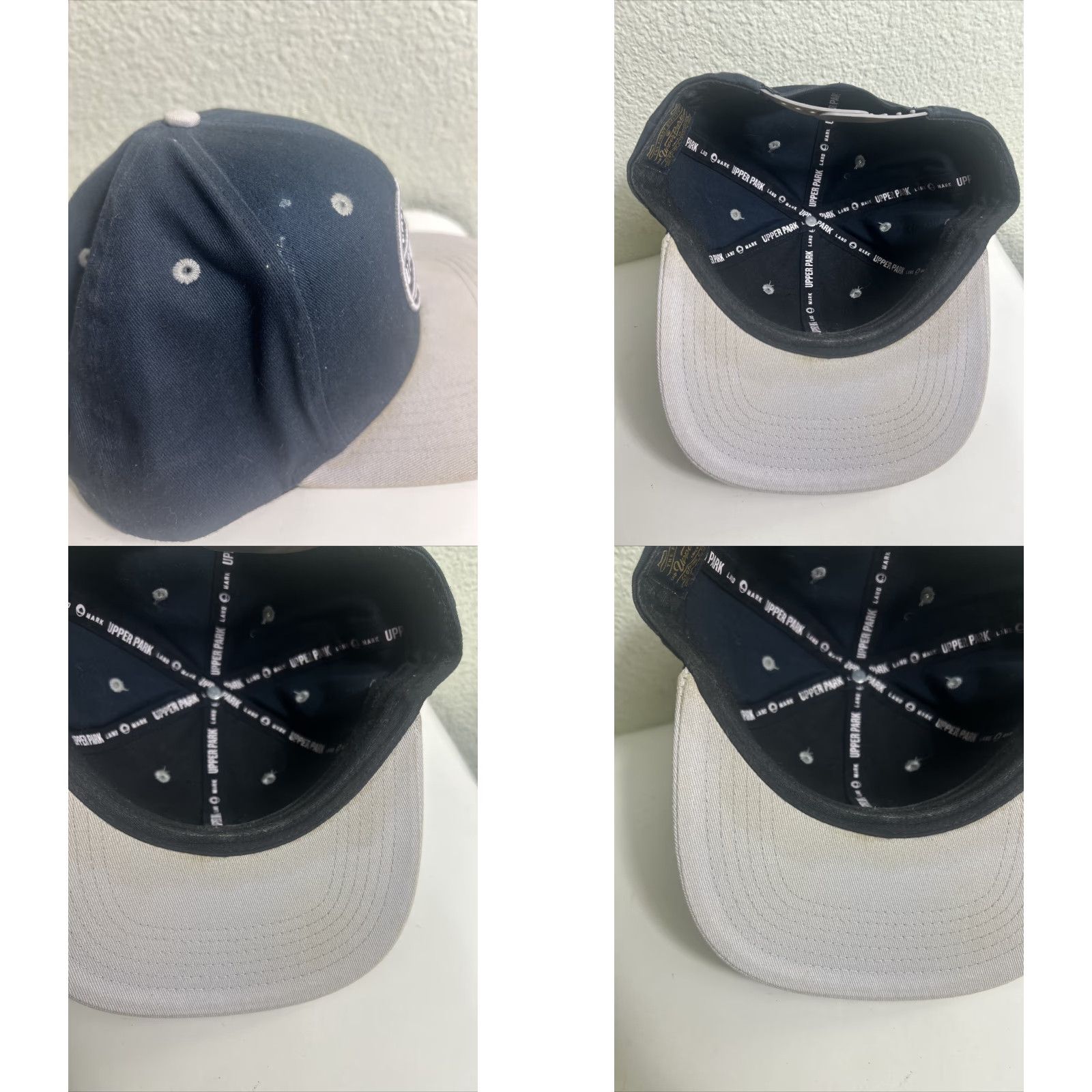 Vintage VINTAGE Upper Park California SnapBack Baseball Hat Navy Beige Snapback Adjustable Men One Size Blue Hat Men Size US M / EU 48-50 / 2 - 9 Thumbnail