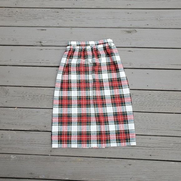 Designer × Vintage Vintage 90s y2k School Girl Wool Kilt Tartan Plaid Skirt Size 26" / US 2 / IT 38 - 3 Thumbnail