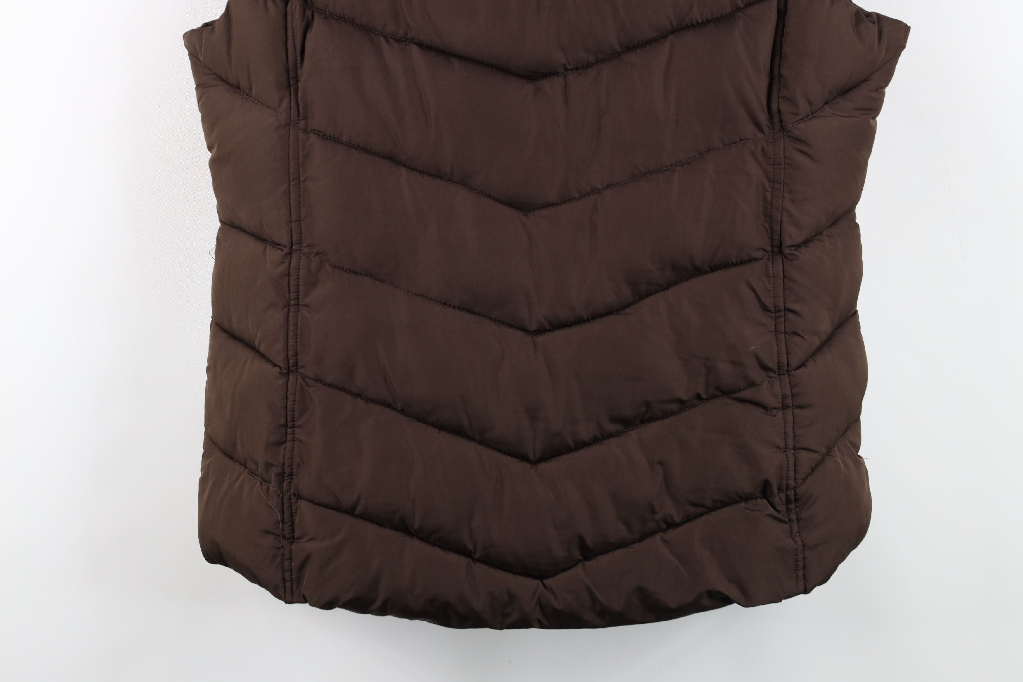 Gap Vintage Y2K Gap Babydoll Blank Puffer Vest Jacket Brown Size L / US 10 / IT 46 - 14 Thumbnail