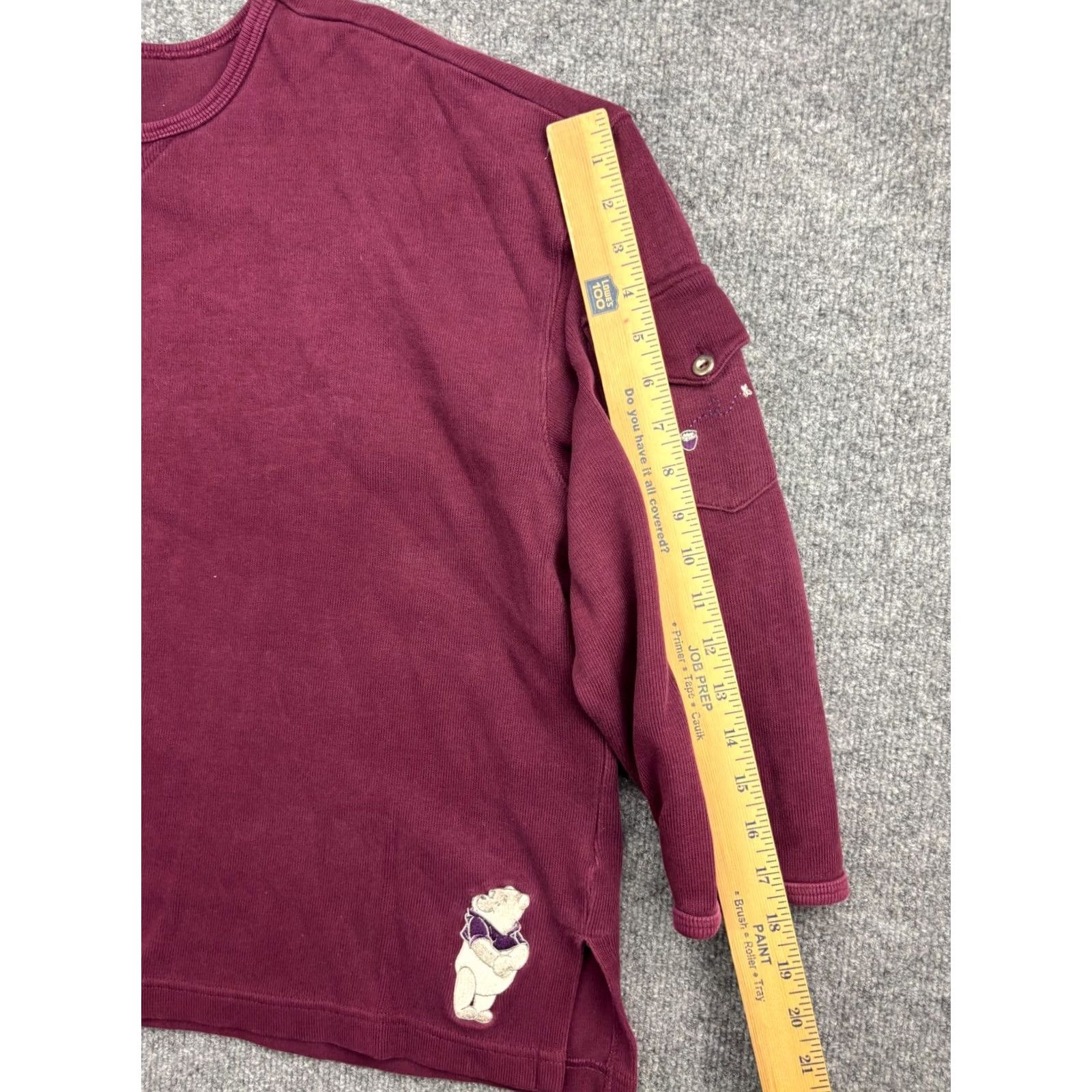 Disney VINTAGE Walt Disney Winnie the Pooh Embroidered Shirt Womens XXL Maroon Crew Neck Size XXL / US 16-18 / IT 52-54 - 5 Thumbnail