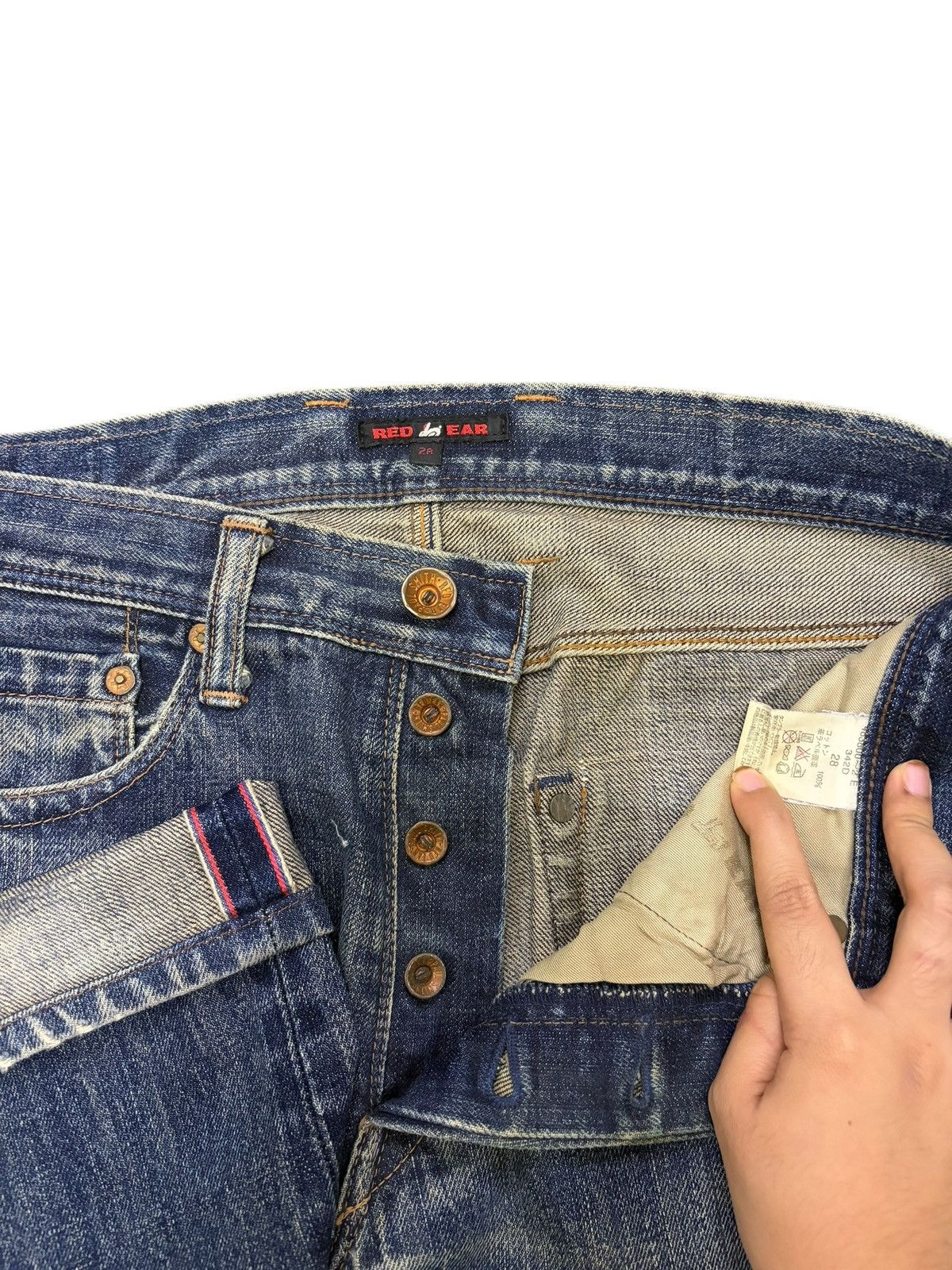 Paul Smith Red Ear Vintage Paul Smith Red Ear Distressed Selvedge Jeans Size US 30 / EU 46 - 4 Thumbnail