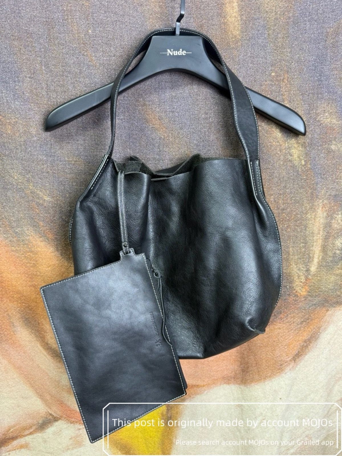 Yohji Yamamoto Yohji Yamamoto 2in1 Leather Shoulder Bag mojos63663 Size ONE SIZE - 1 Thumbnail