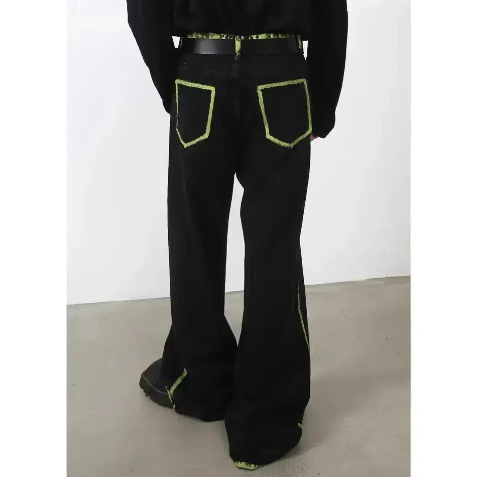 Japanese Brand Hand Painted Graffiti Black Denim Trousers Size US 32 / EU 48 - 5 Thumbnail