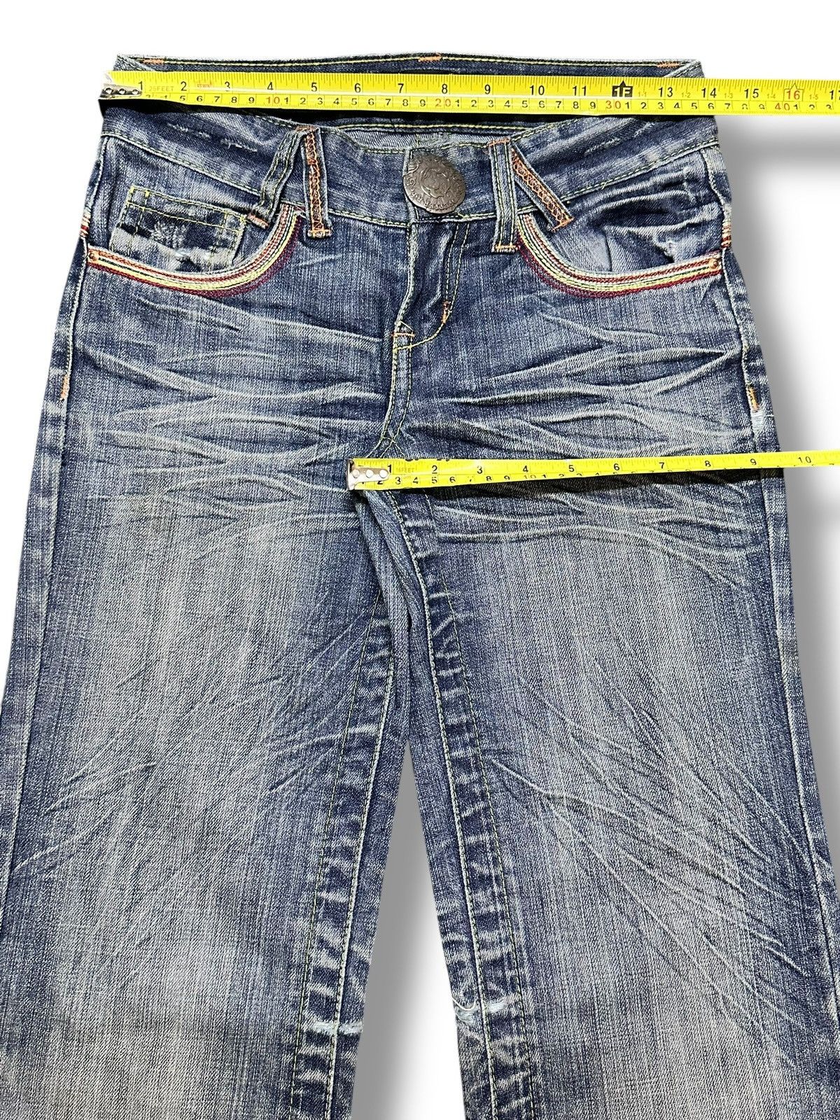Japanese Brand Red Pepper Distressed Wideleg Bootcut Style Thunder Wash Size US 28 / EU 44 - 14 Thumbnail