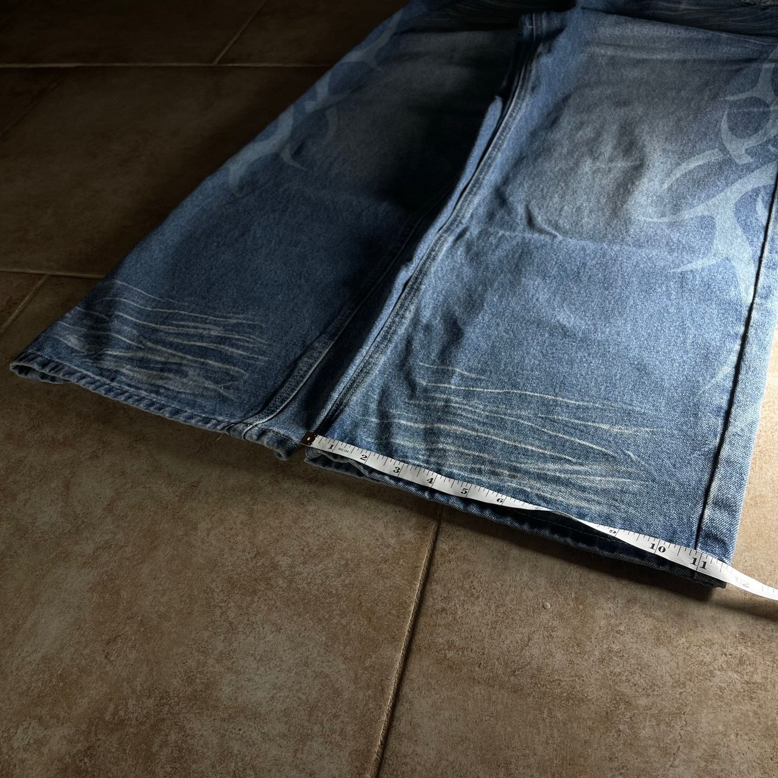 Other Japanese Archive Vintage Printed Blue Denim Baggy Jeans Size US 29 - 13 Thumbnail