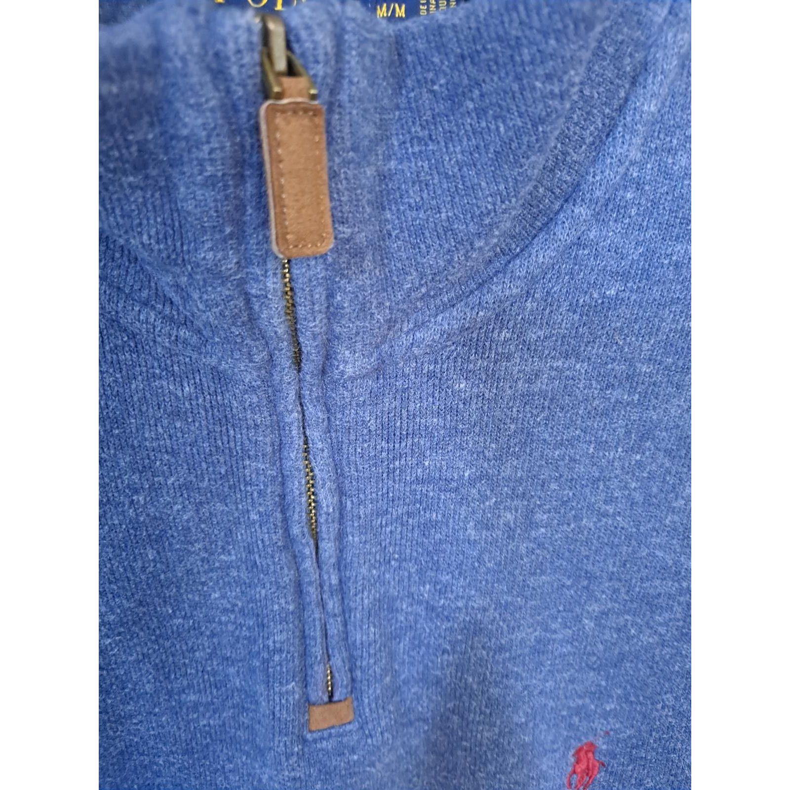 Polo Ralph Lauren Polo Ralph Lauren Blue 1/4 Zip Long Sleeve Sweatshirt Size M Size US M / EU 48-50 / 2 - 3 Thumbnail