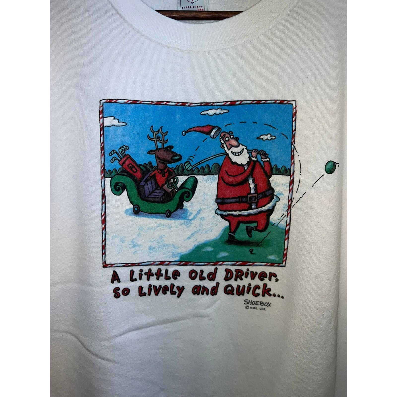 Delta 90s A Little Old Driver Santa Christmas Winter Sweatshirt XL Size US XL / EU 56 / 4 - 4 Thumbnail