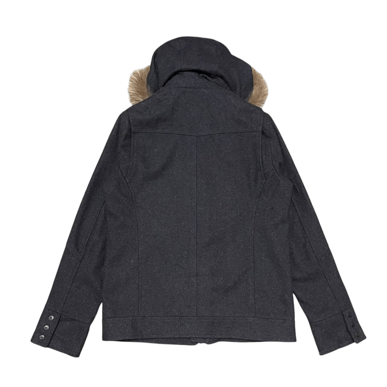 semanticdesign Semantic Design Wool Fur Hooded Jacket Size US M / EU 48-50 / 2 - 14 Thumbnail