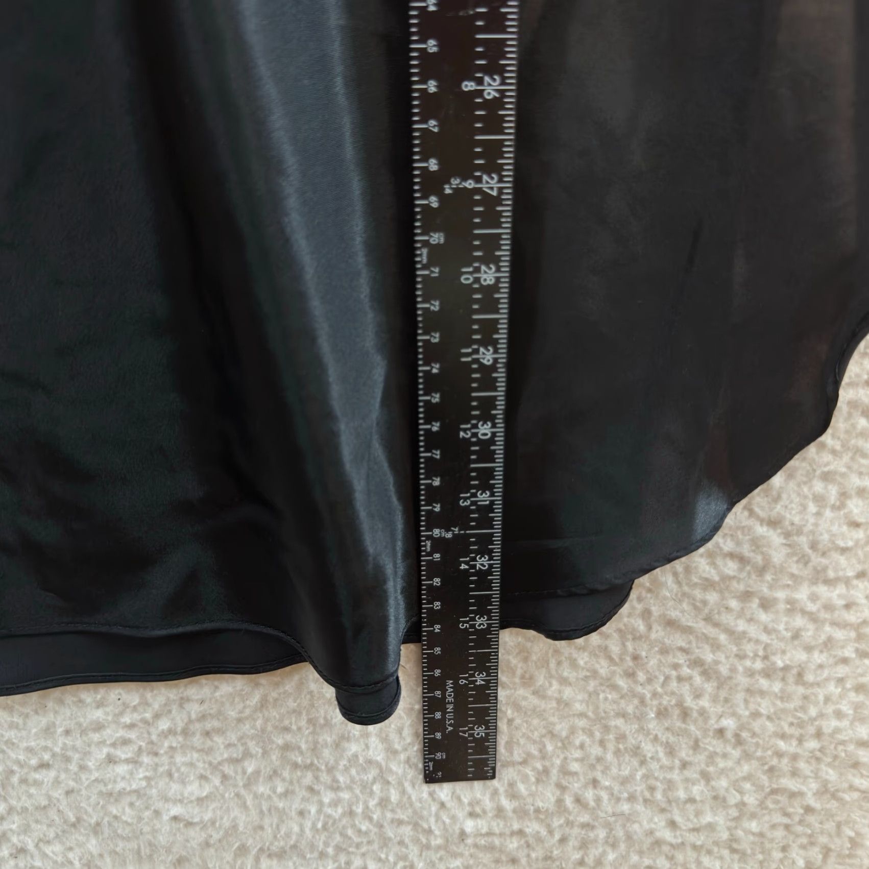 Vintage VINTAGE Secret Treasures Slip Dress M Black Satin Lace Chemise Negligee Womens M/L Satin Slip Size M / US 6-8 / IT 42-44 - 5 Thumbnail
