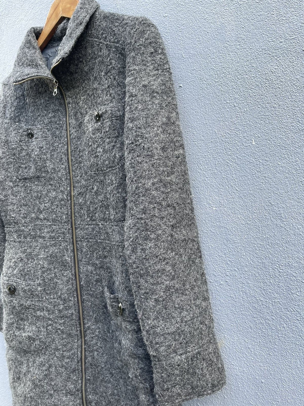 Designer Mayson Grey Wool-Blend Mid-Length Coat - Size 2 Size S / US 4 / IT 40 - 7 Thumbnail