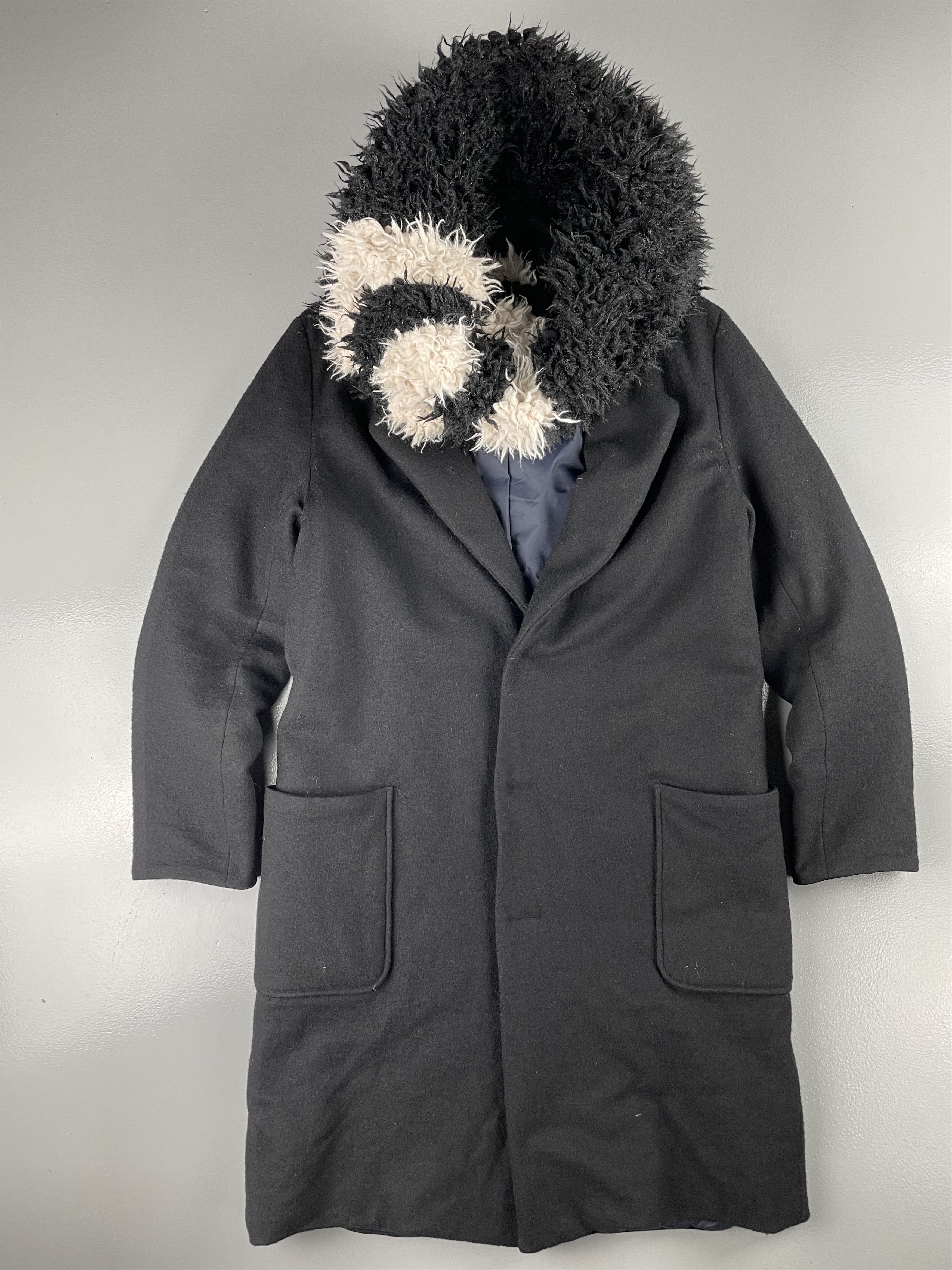 Yohji Yamamoto Y-3 AW14 reversible wool coat w/ removable faux fur collar Size M / US 6-8 / IT 42-44 - 1 Thumbnail
