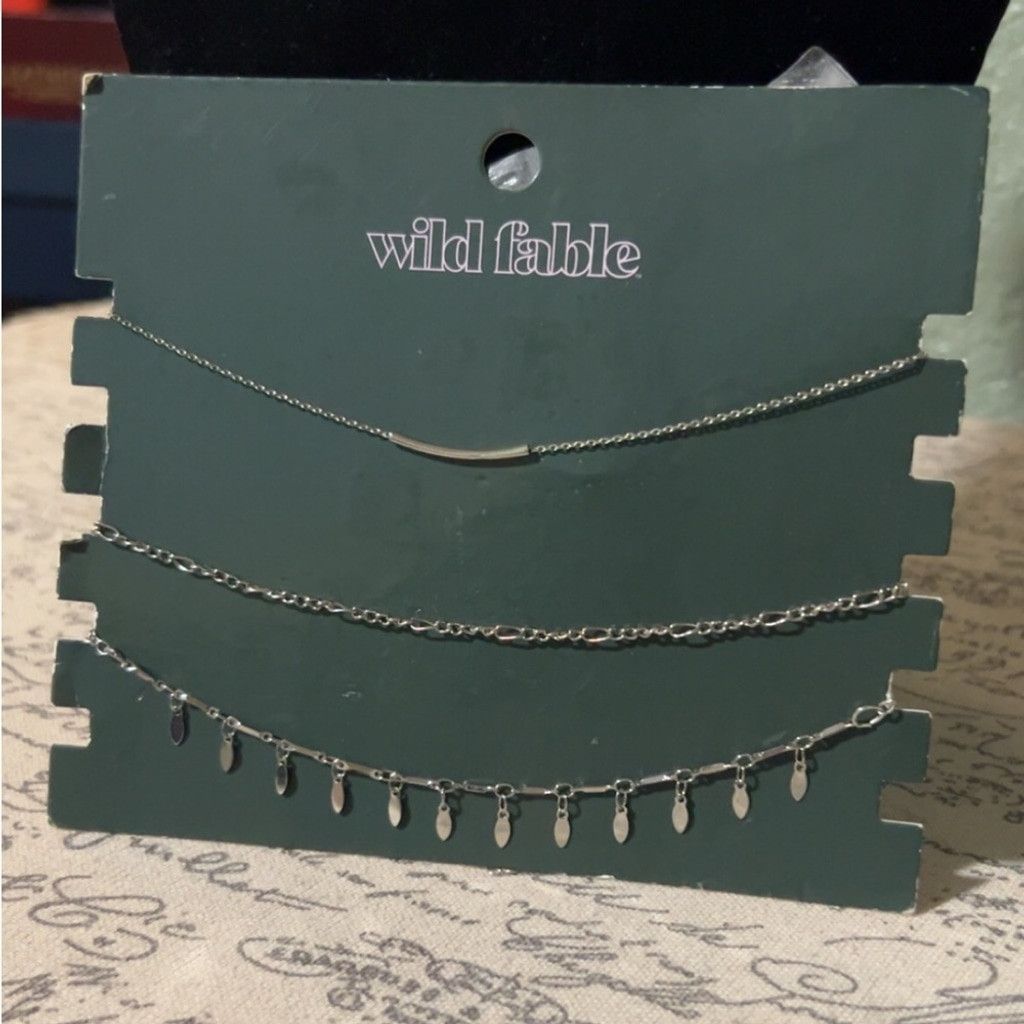 Other wild fable Silver Layered Necklace Set wTiny Dangle Charms Size ONE SIZE - 1 Thumbnail