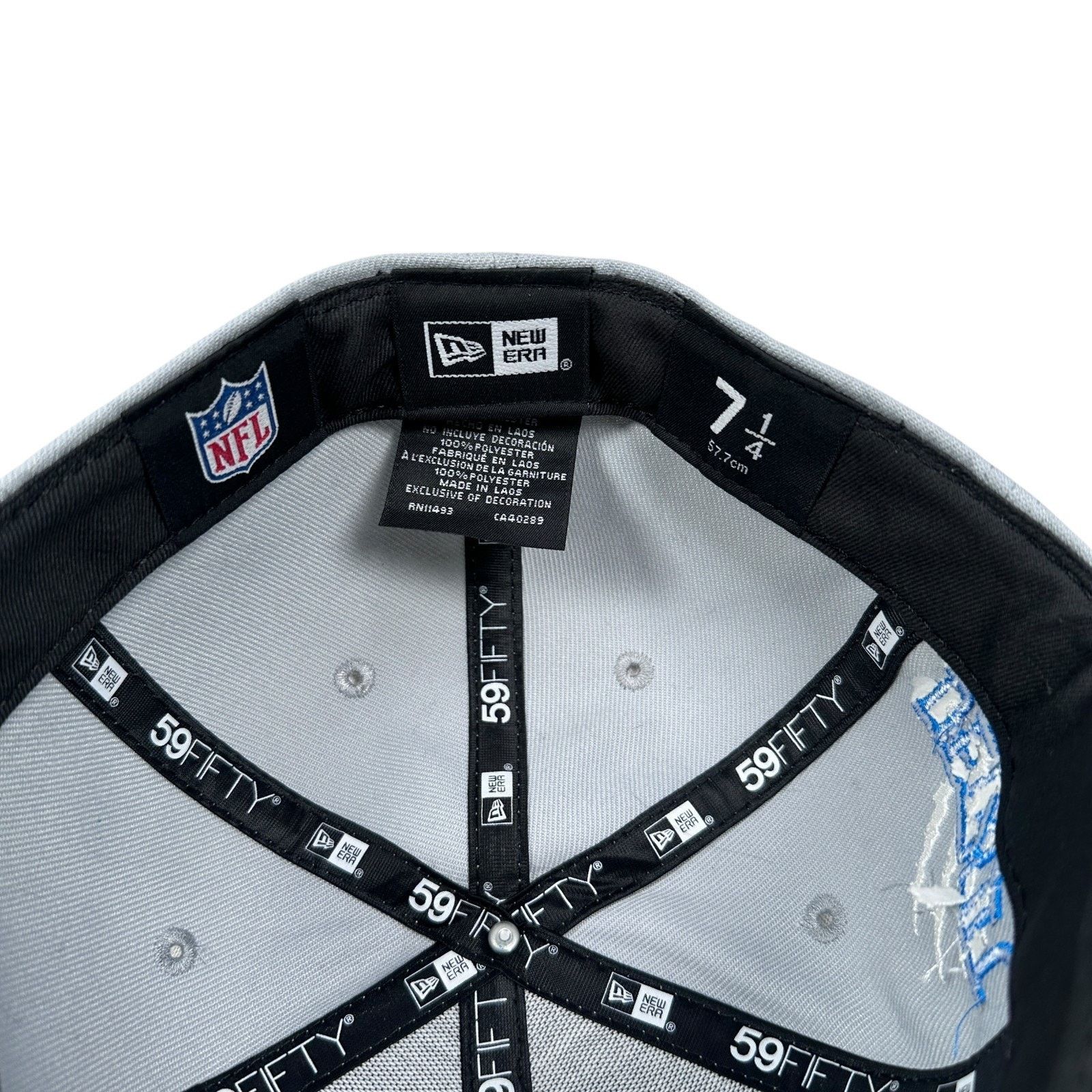 New Era New Era 59FIFTY NFL Scratch Fitted Hat Men’s 7 1/4 Gray Blue Size ONE SIZE - 7 Thumbnail