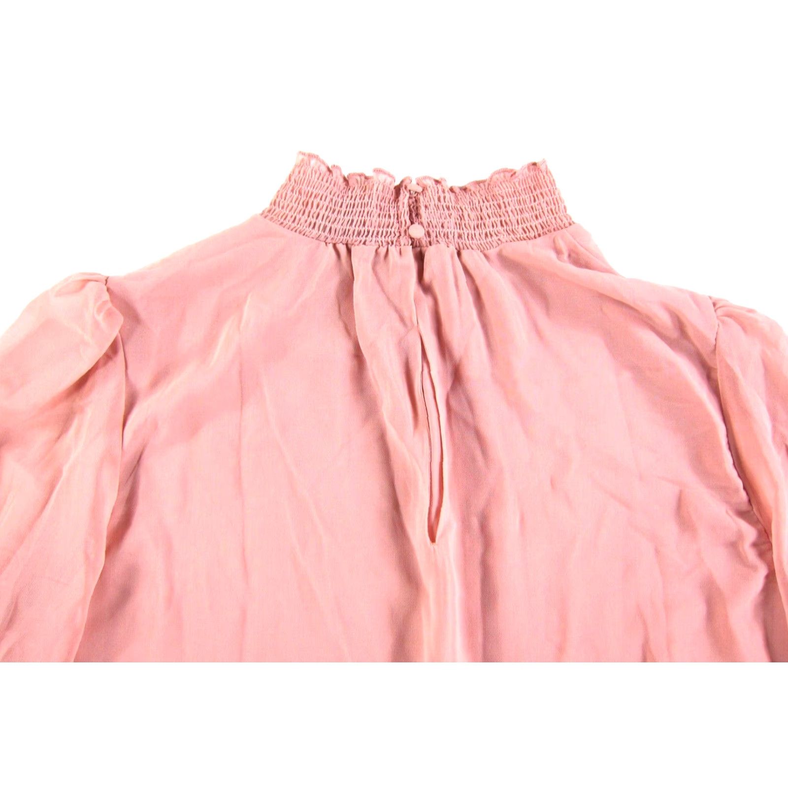 Vintage NWT 1. STATE Blush Pink Silky Mock Ruffle Neck Long Sleeve Blouse Size 1X Size XL / US 12-14 / IT 48-50 - 6 Thumbnail