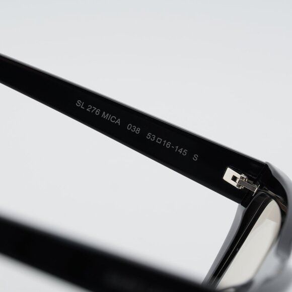 Saint Laurent Paris Saint Laurent SL 276 MICA 038 Sunglasses Black Cat Eye Frame Size ONE SIZE - 6 Thumbnail