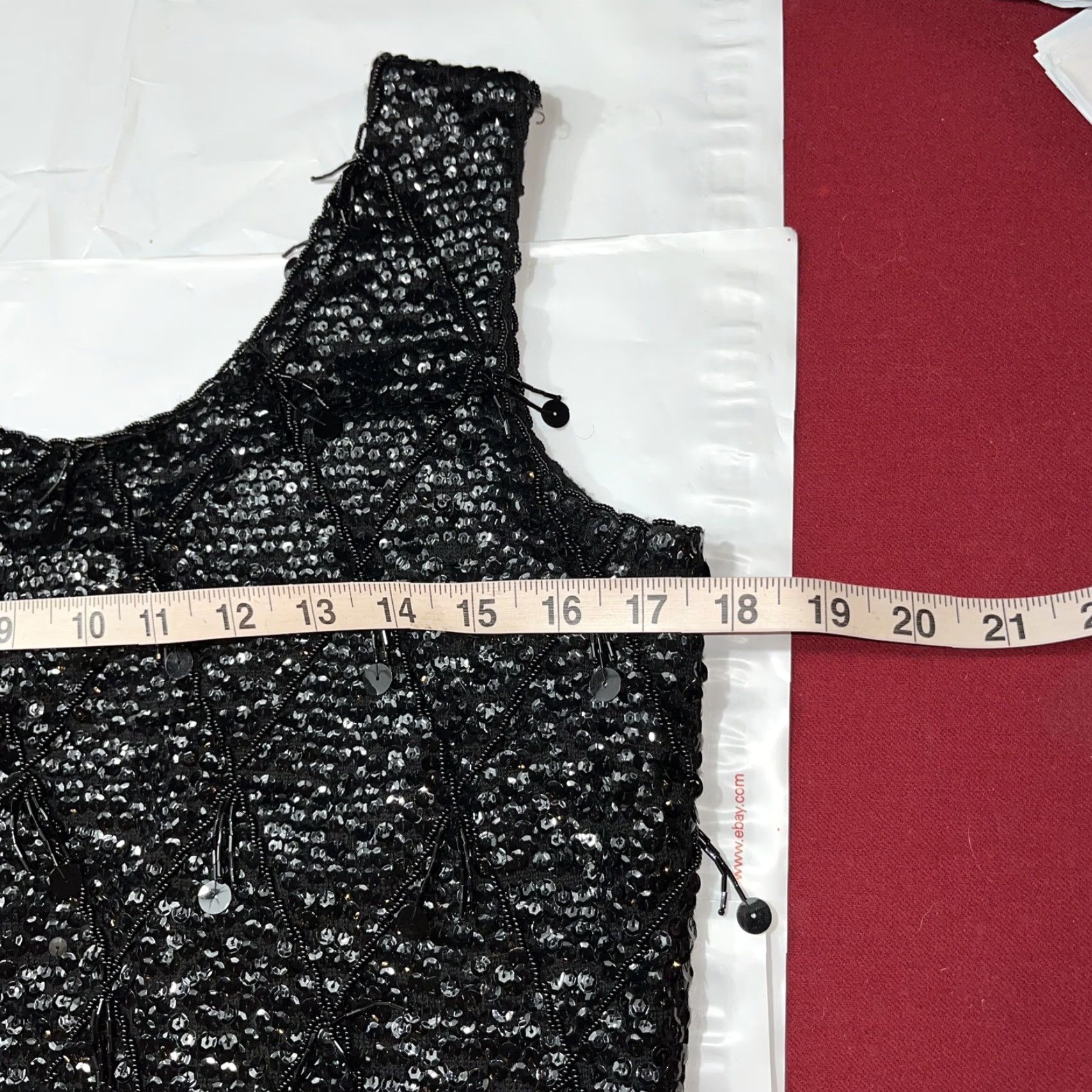 Vintage VINTAGE BLACK SEQUINED TANK TOP Wool Sleeveless Evening Party Formal Beaded Top Luxury S Size S / US 4 / IT 40 - 7 Thumbnail