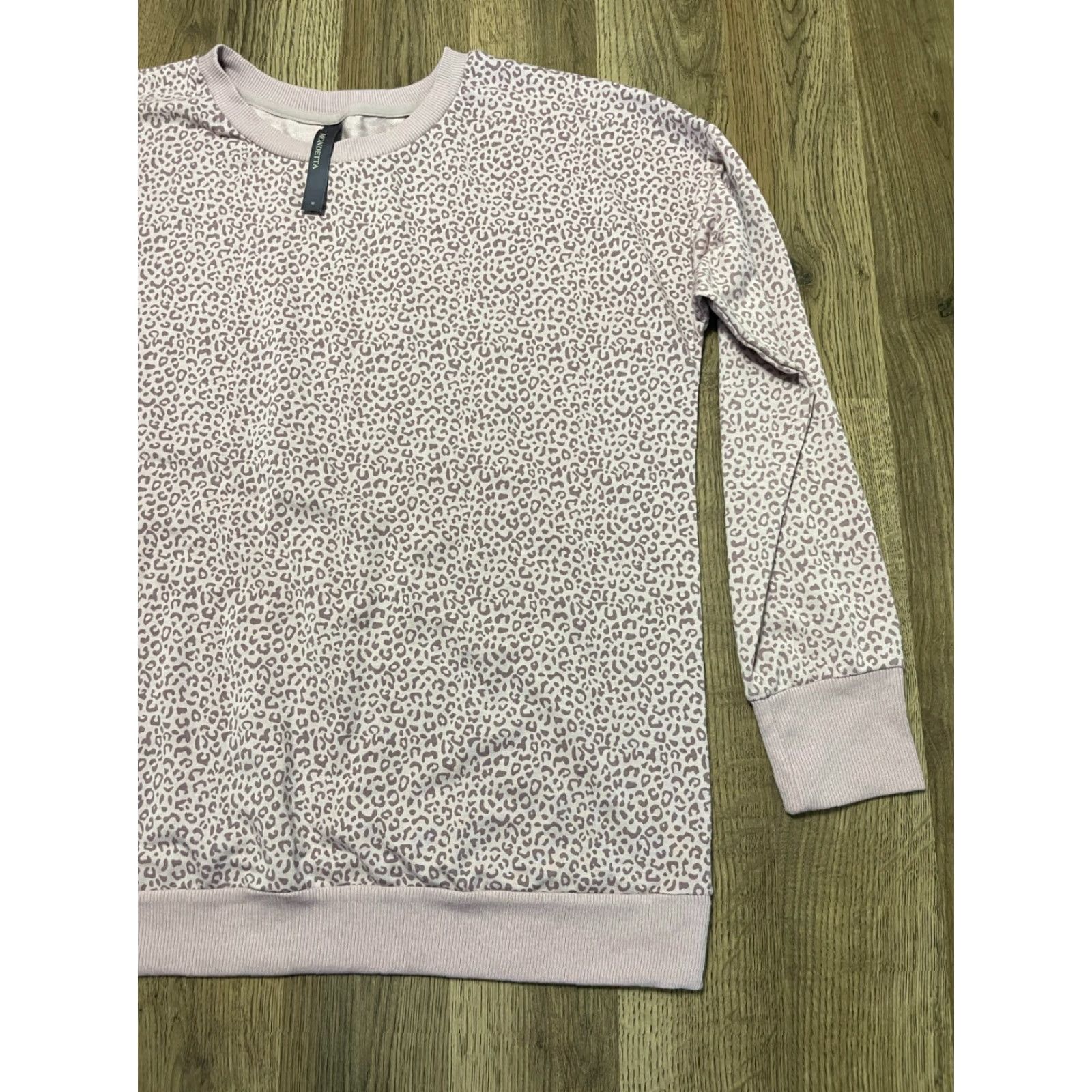 Vintage MONDETTA Shirt Women's M Pink Cheetah Print Long Sleeve Size M / US 6-8 / IT 42-44 - 4 Thumbnail