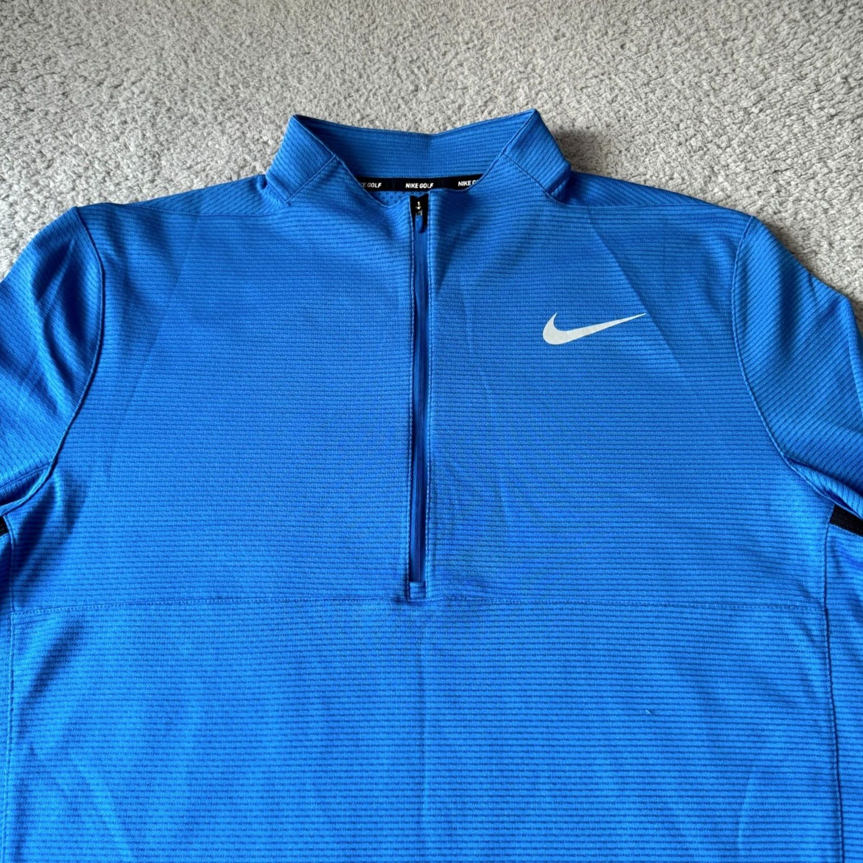 Nike Nike Aeroreact Sweater Mens XL Blue Golf Pullover 1/2 Zip Nylon Sweatshirt Weight Knit Mock Neck Regular Size US XL / EU 56 / 4 - 2 Thumbnail