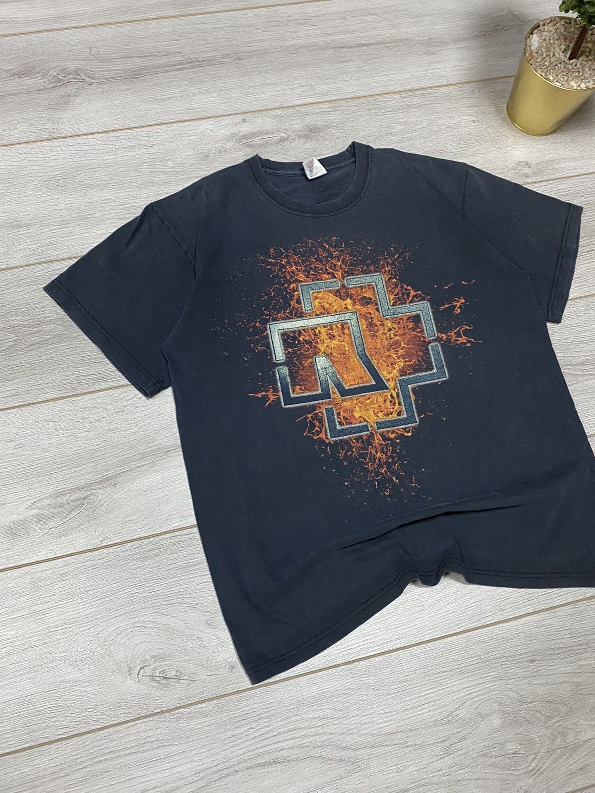 Band Tees Rammstein glow 00s flame big logo sun faded t-shirt Size US L / EU 52-54 / 3 - 4 Thumbnail