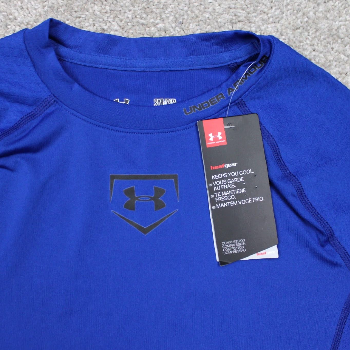 Under Armour Under Armour Shirt NWT Mens Small Blue UA Compression 3/4 Sleeve HeatGear L/S Size US S / EU 44-46 / 1 - 5 Thumbnail