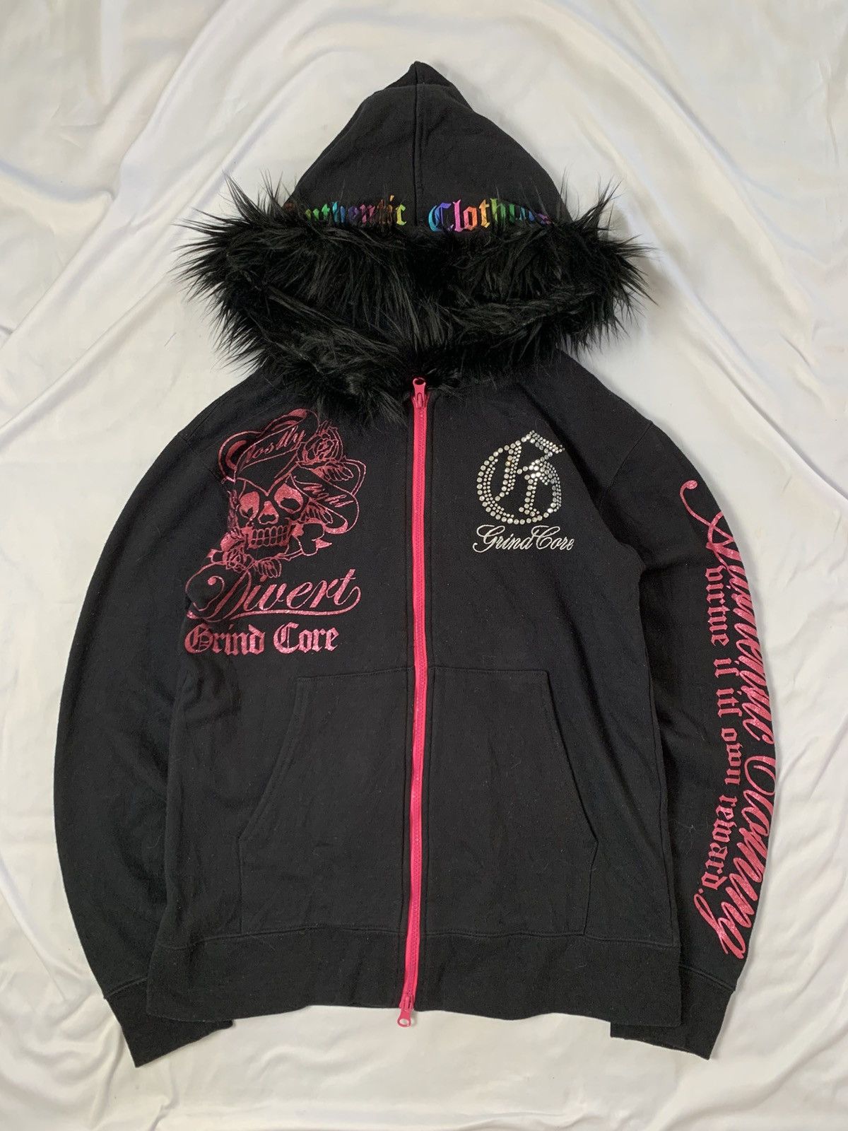 Le Grande Bleu (L.G.B.) Fur hoodie japanese style signal point y2k cyberpunk Size US M / EU 48-50 / 2 - 2 Thumbnail