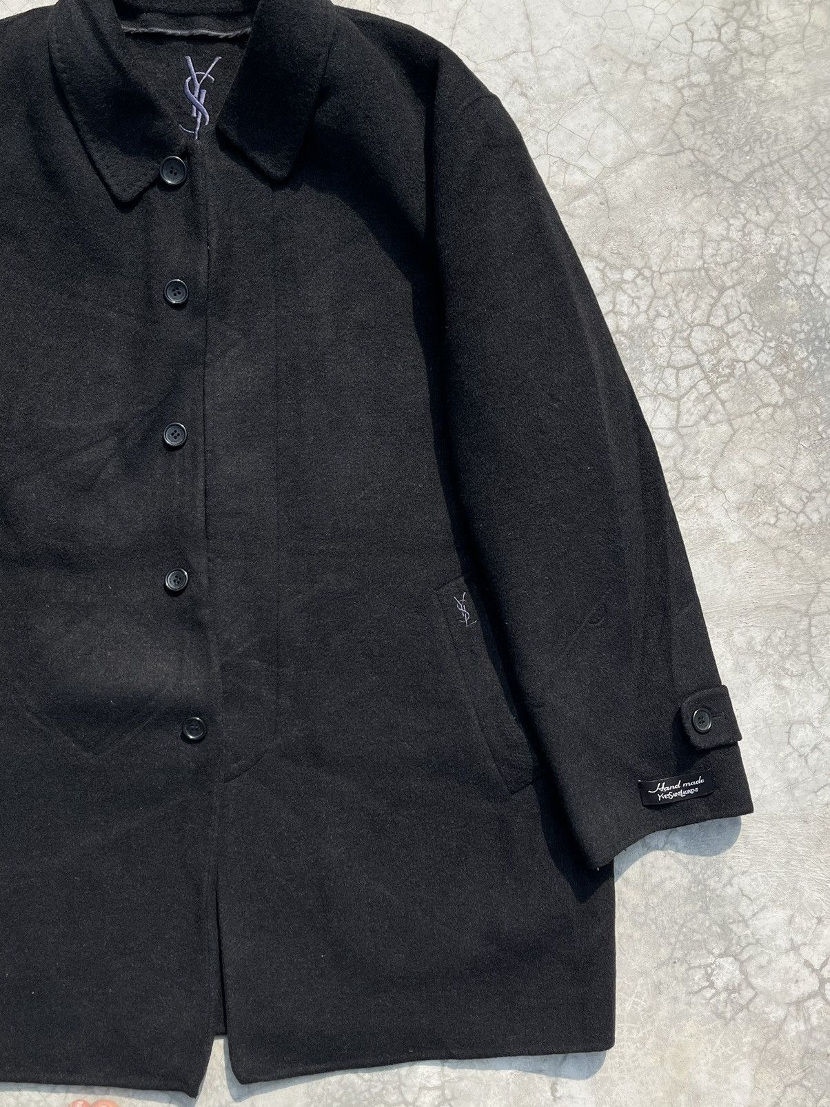 Yves Saint Laurent YVES SAINT LAURENT HEAVY WOOLLEN COAT Size US M / EU 48-50 / 2 - 2 Thumbnail