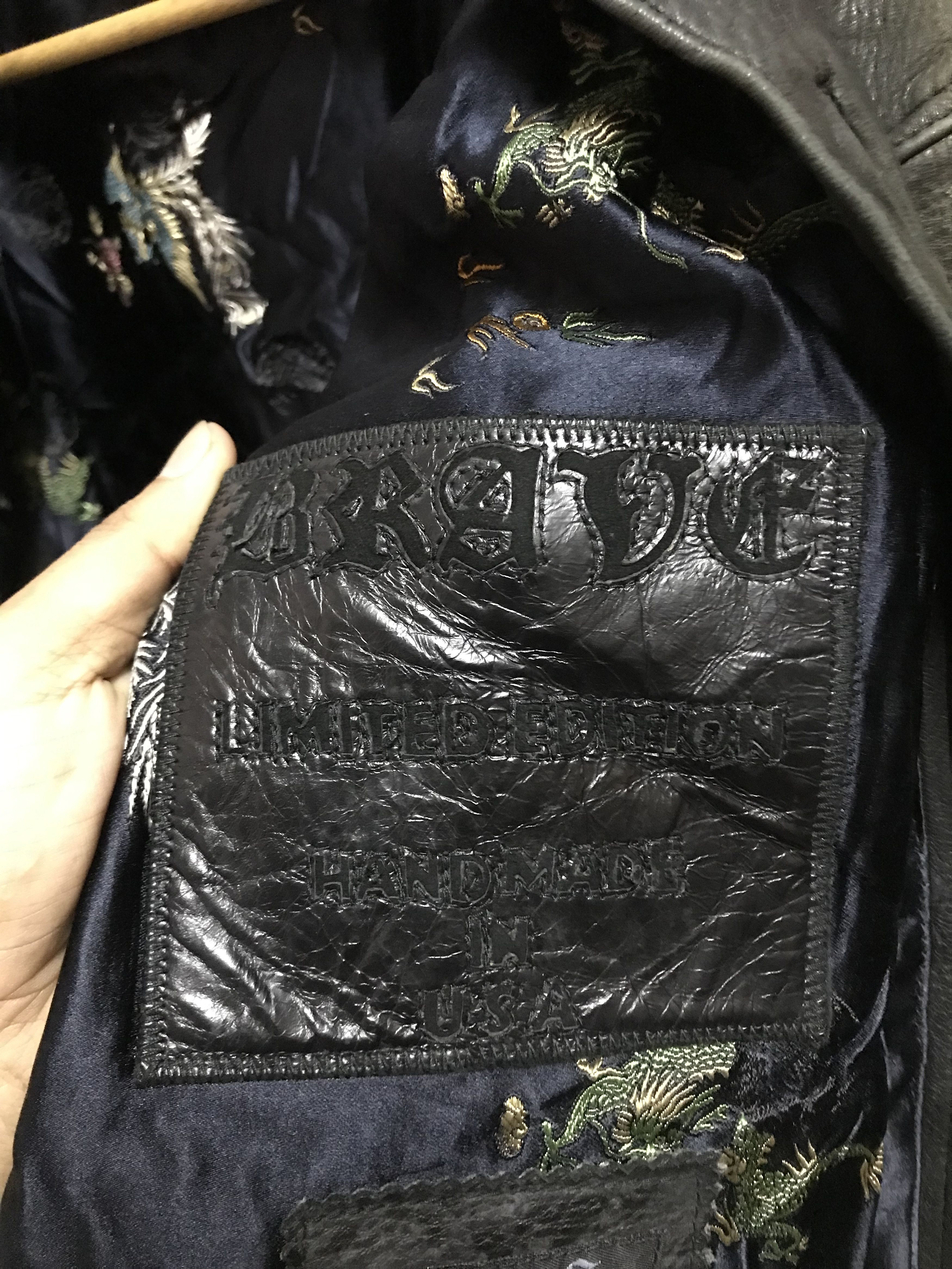 A&G Rock VINTAGE AMAL GUESSOUS TRUCKER LEATHER STERLING BLACK JACKET Size US S / EU 44-46 / 1 - 4 Thumbnail