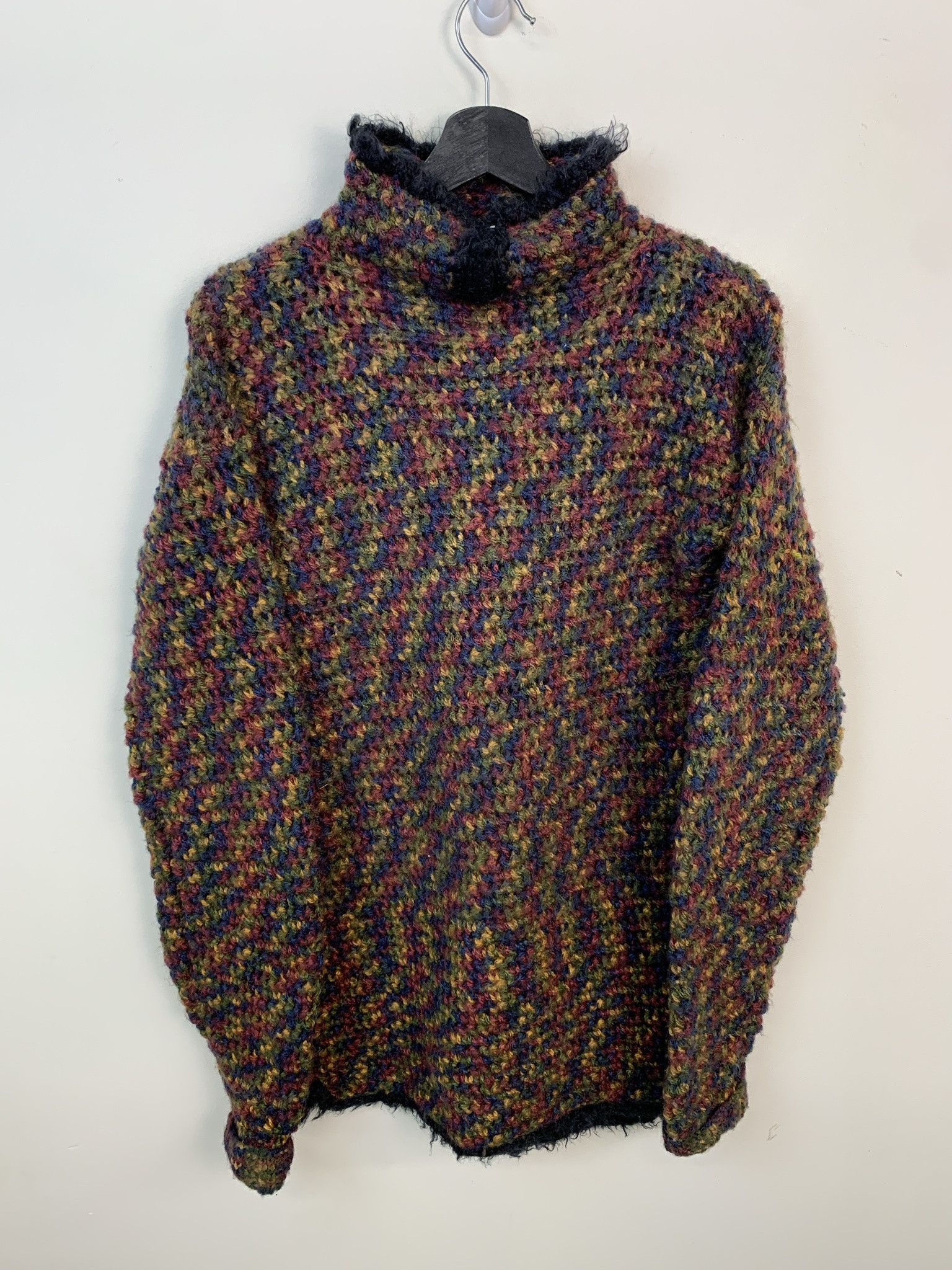 Other Vintage Sweater 1990s Knit Rainbow Weave Mohair Trim Knit Sweater Size S Size US S / EU 44-46 / 1 - 1 Thumbnail