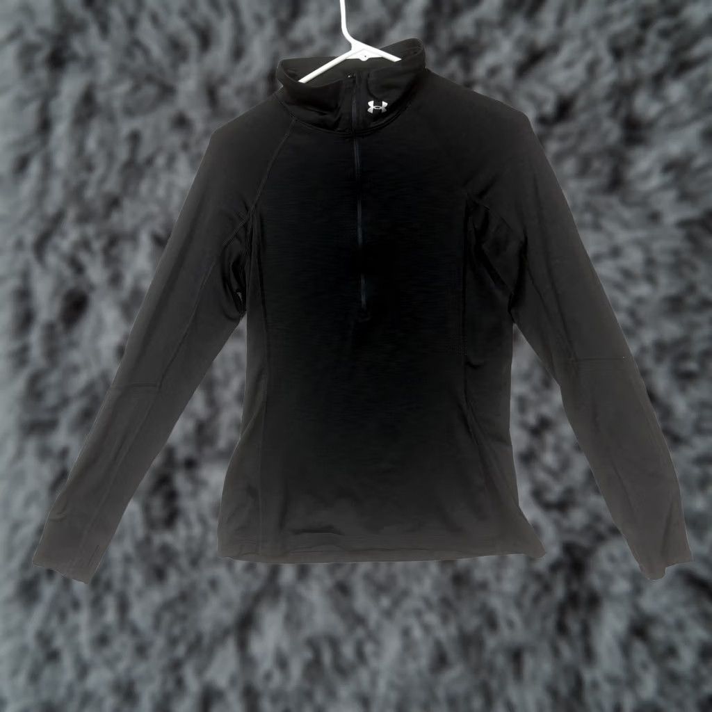 Under Armour Under Armour ColdGear Pullover Womens M Black 1/4 Zip Mock Neck Top Running Size M / US 6-8 / IT 42-44 - 1 Thumbnail