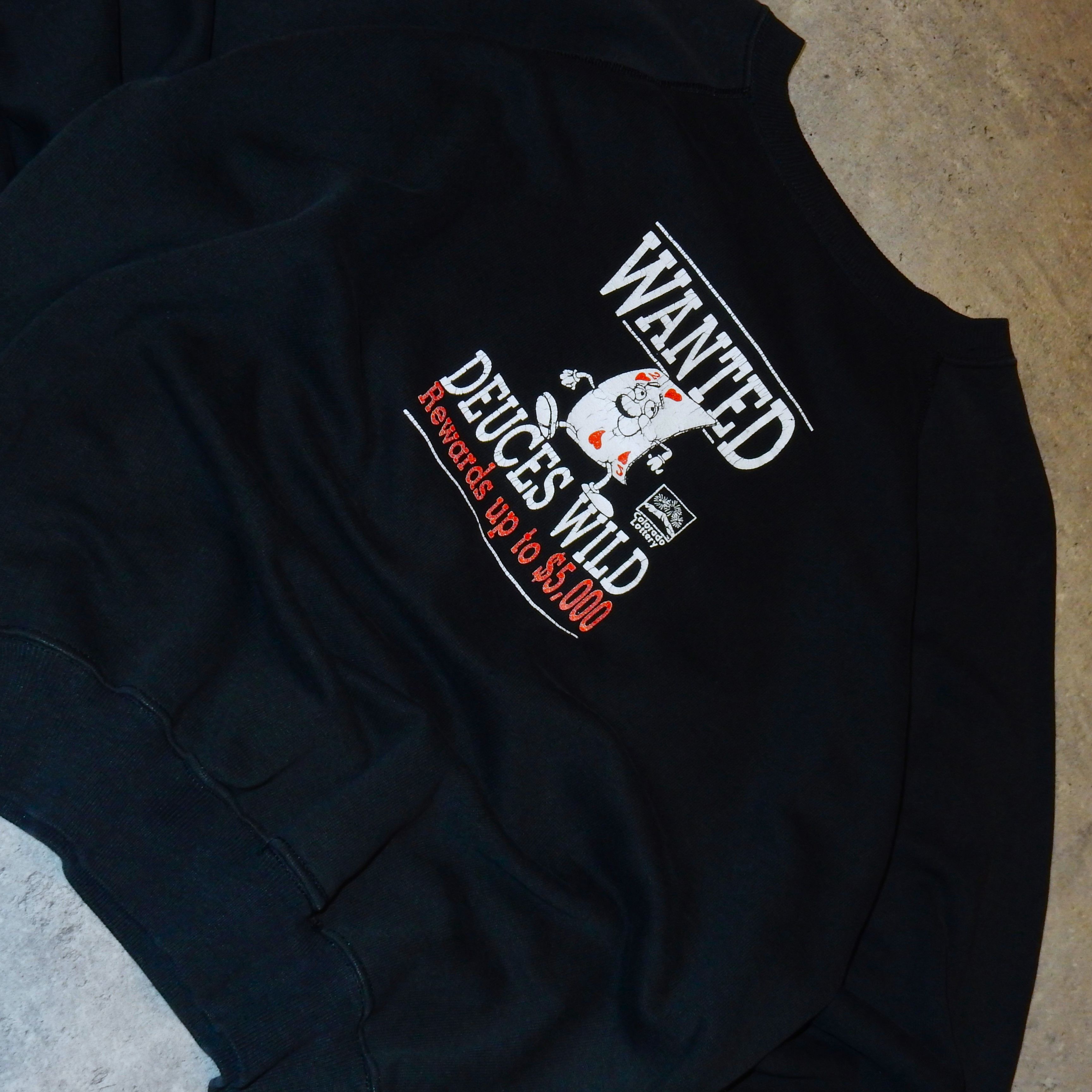 Hanes × Vintage Vintage Wanted black sweatshirt - XL Size US XL / EU 56 / 4 - 3 Thumbnail