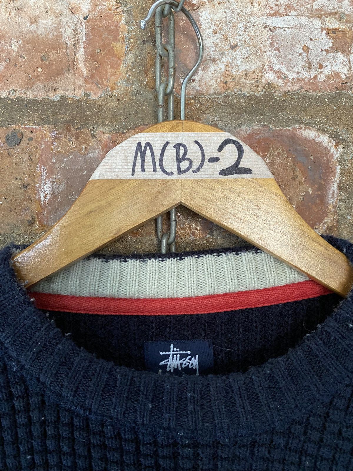 Stussy × Vintage 1990s Stussy Wafer Thermal Knit Size US M / EU 48-50 / 2 - 5 Thumbnail