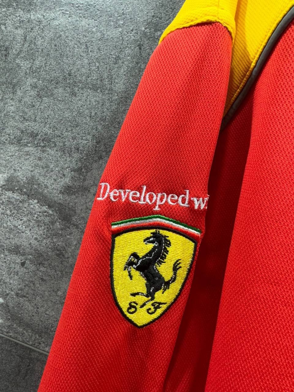 Ferrari Shell Ferrari Long Sleeve Polo Shirt Racing Global Fit F1 Size US L / EU 52-54 / 3 - 3 Thumbnail